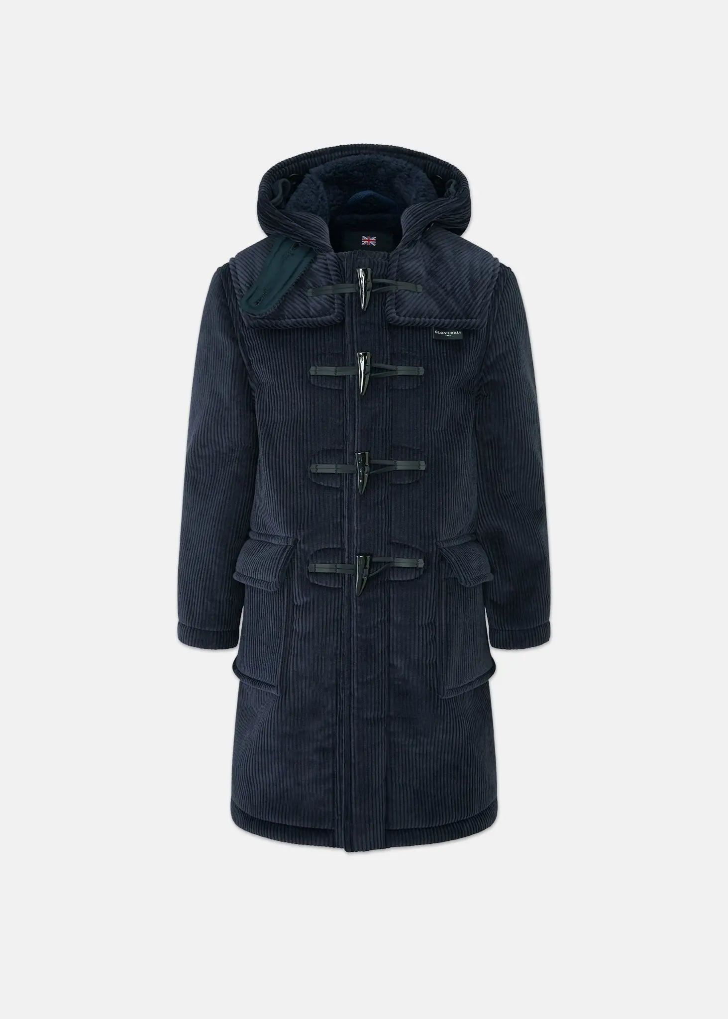 Children's Corduroy Duffle Coat Navy - Image 2