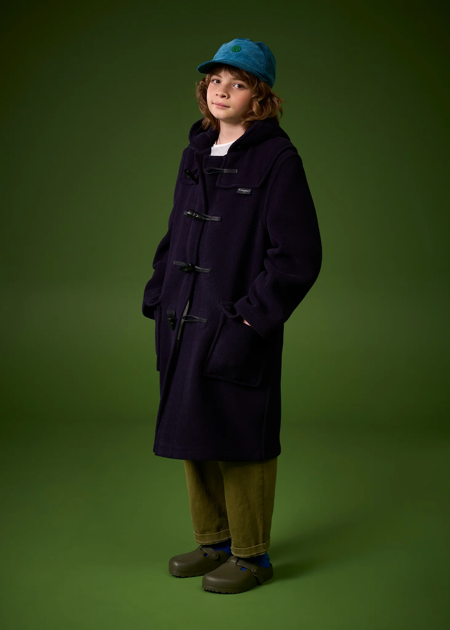 Children's Herringbone Wool Duffle Coat Rose - Image 4