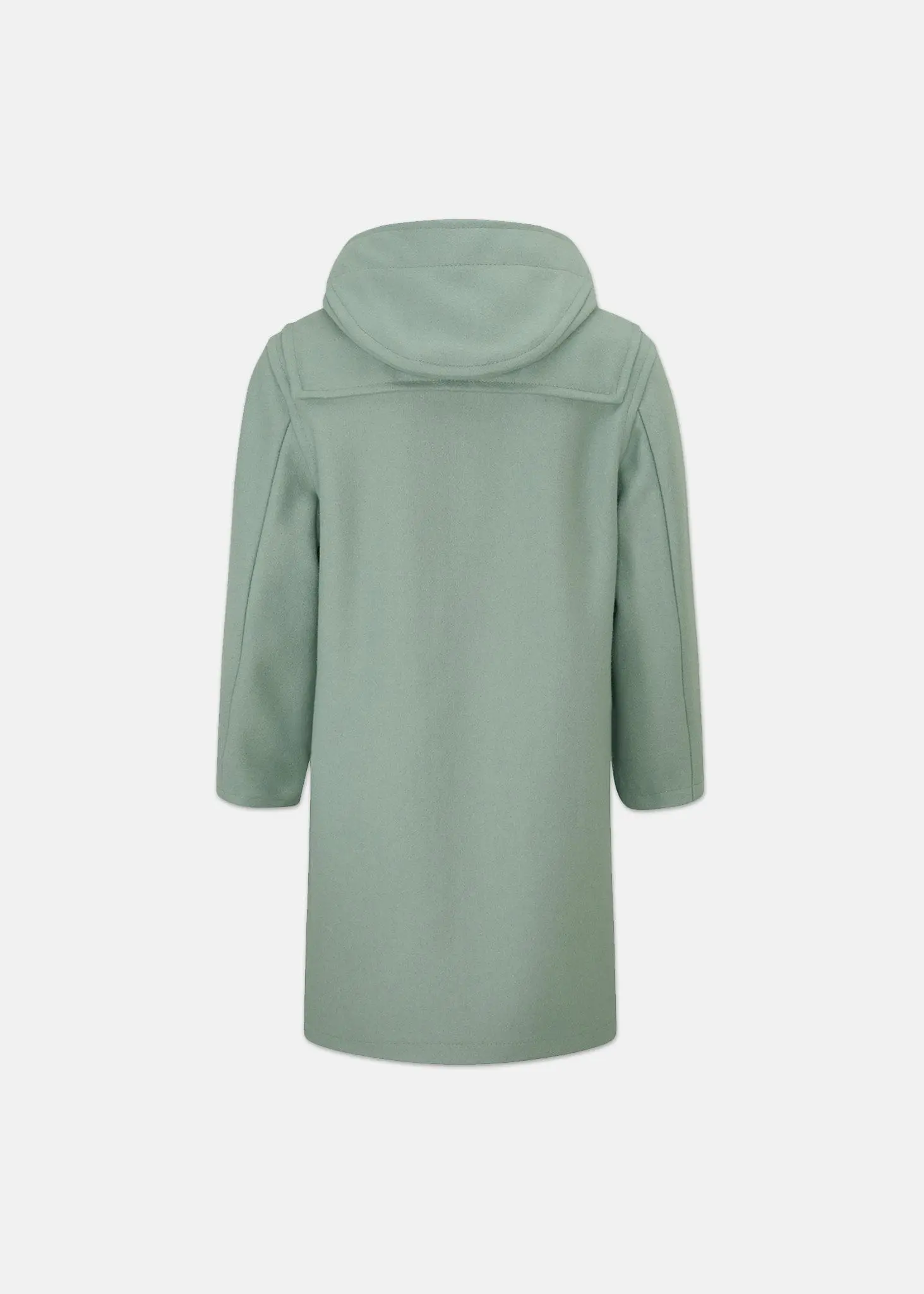 Children's Melton Wool Duffle Coat Sage - Image 3