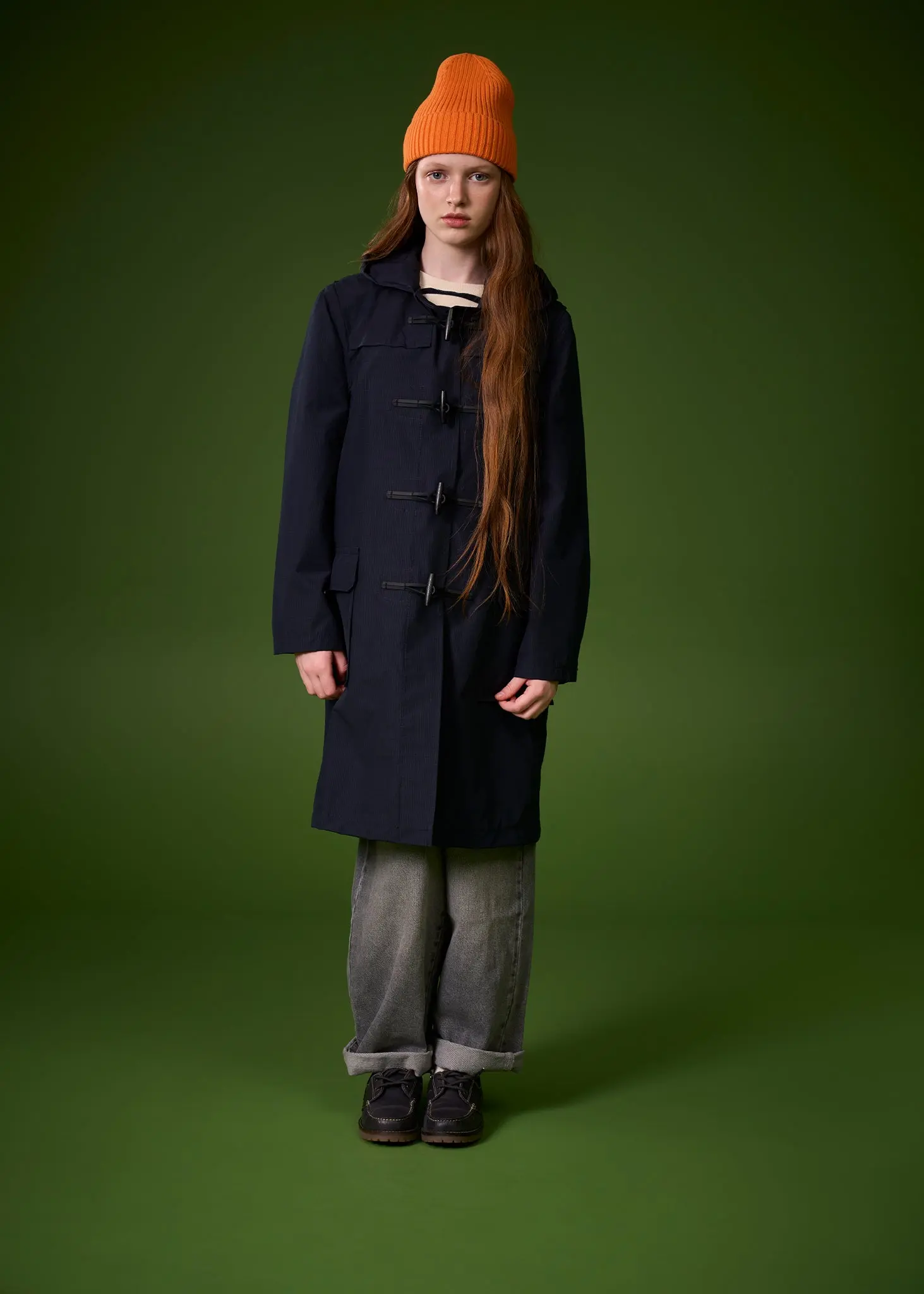 Children's Ripstop Showerproof Duffle Coat Navy