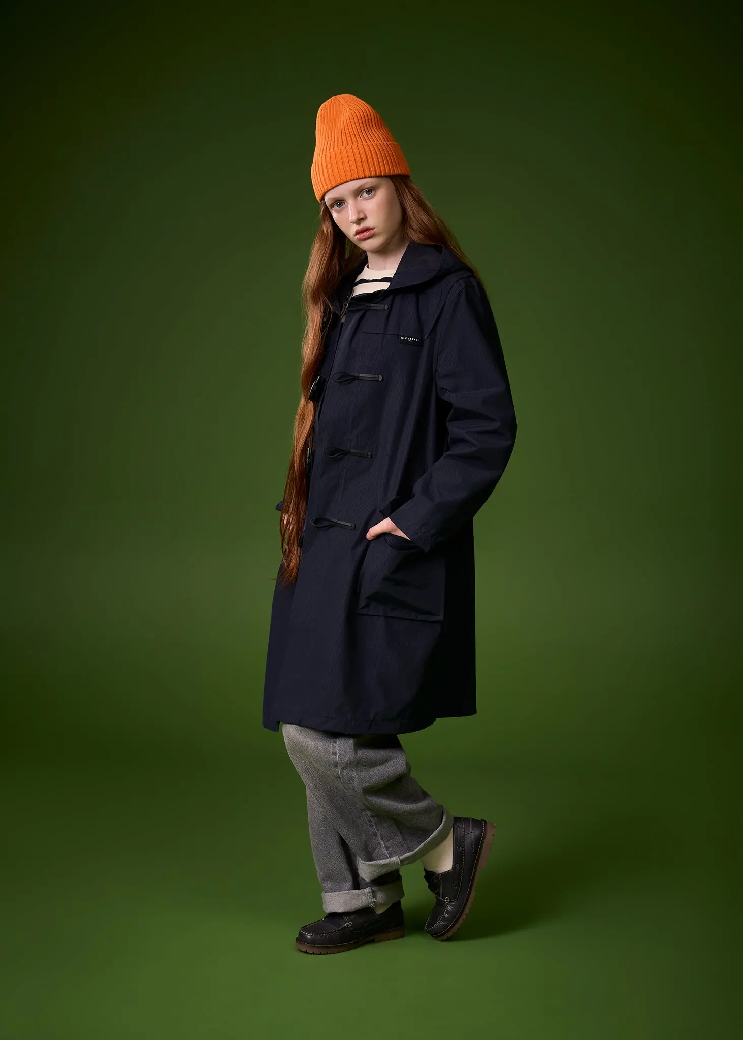 Children's Ripstop Showerproof Duffle Coat Navy - Image 4