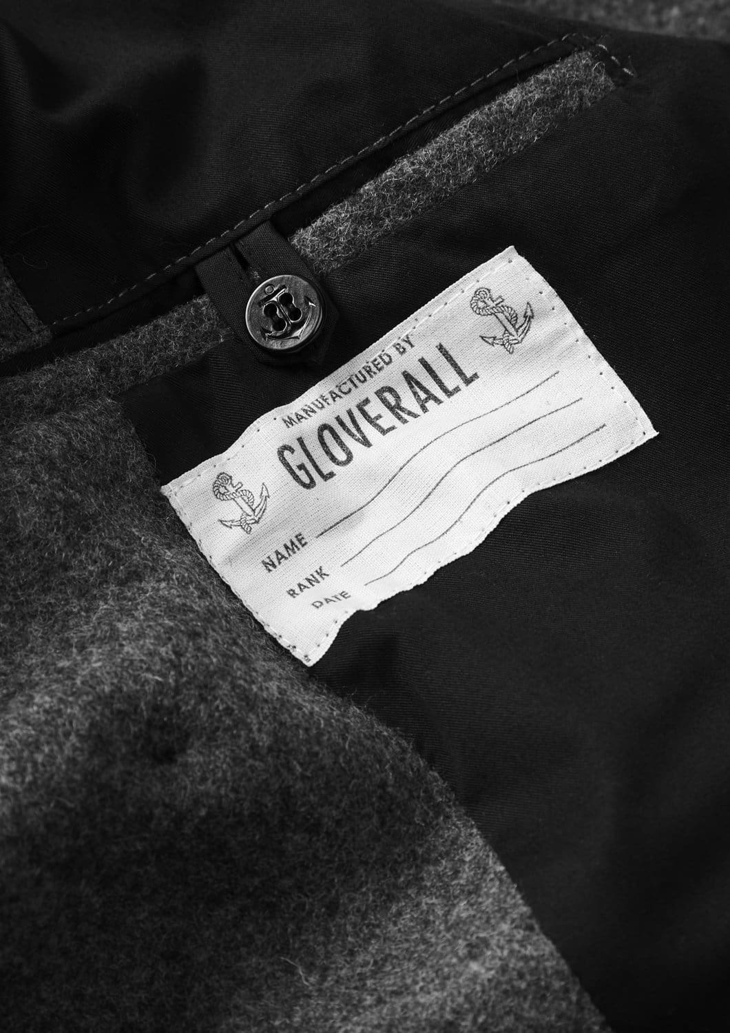 Men's Admiralty Melton Wool Peacoat Grey - Image 9