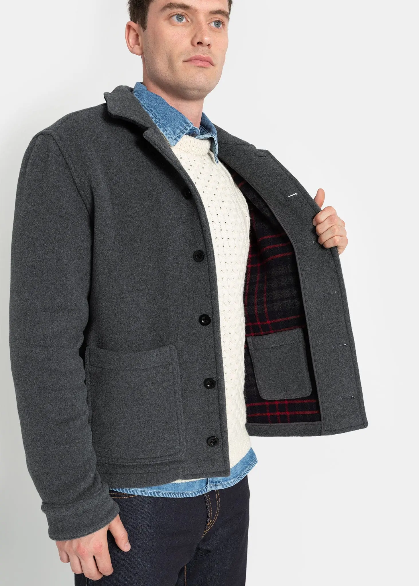 Men's Ainslie Donkey Jacket Grey - Image 3