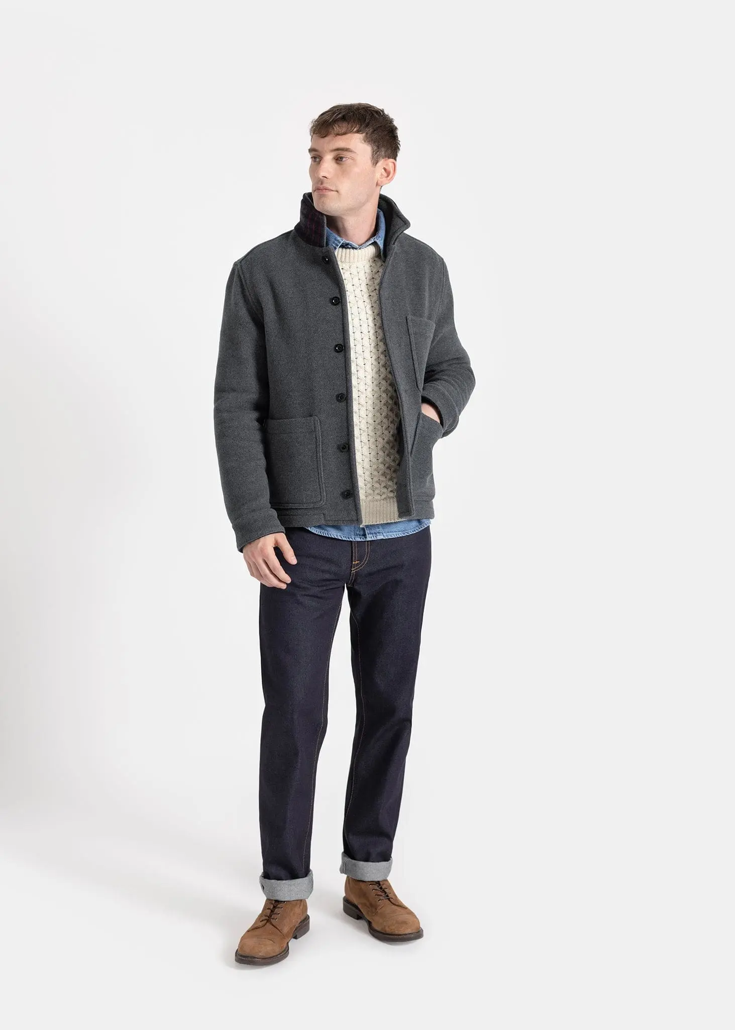 Men's Ainslie Donkey Jacket Grey - Image 5