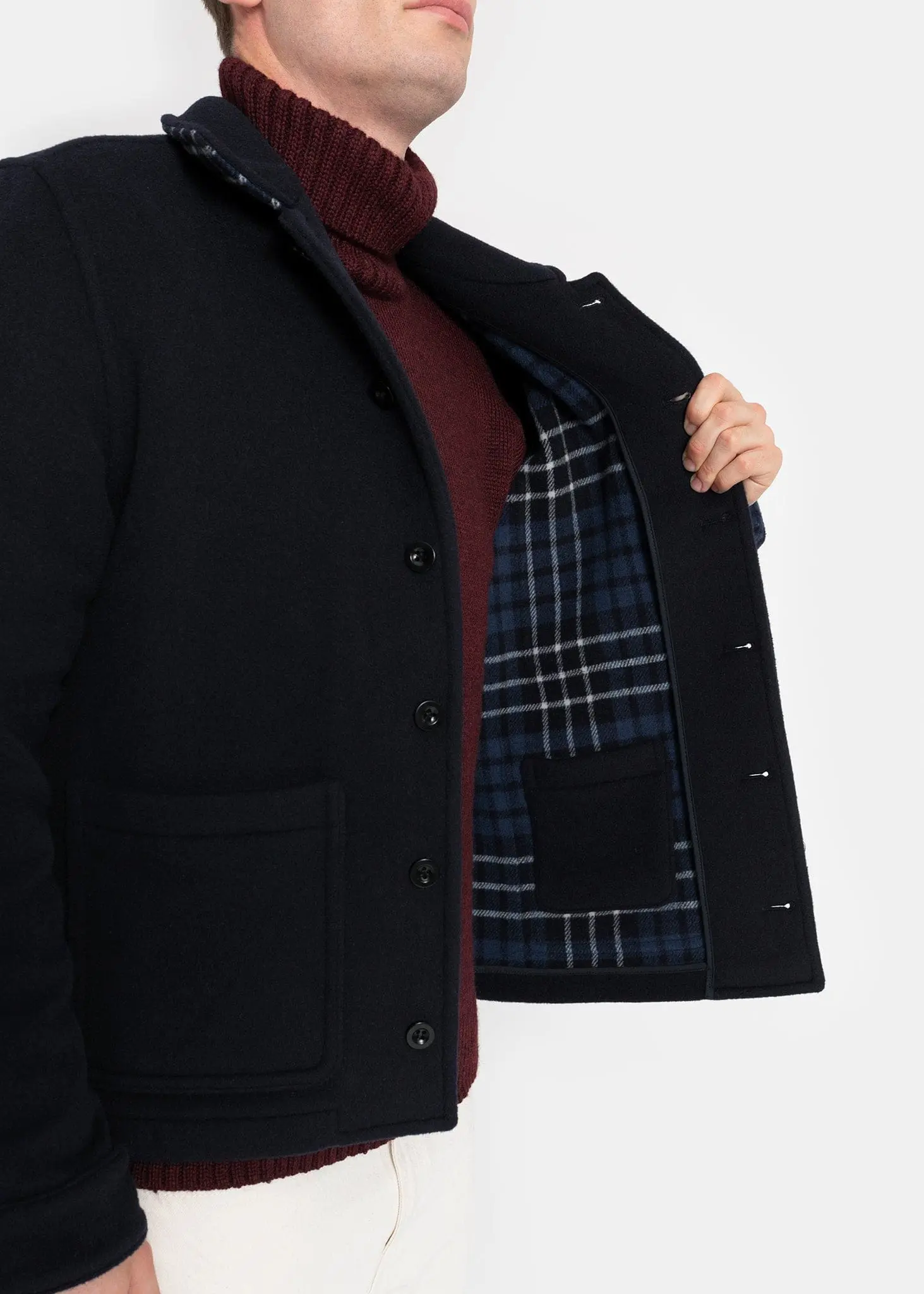 Men's Ainslie Donkey Jacket Navy - Image 3