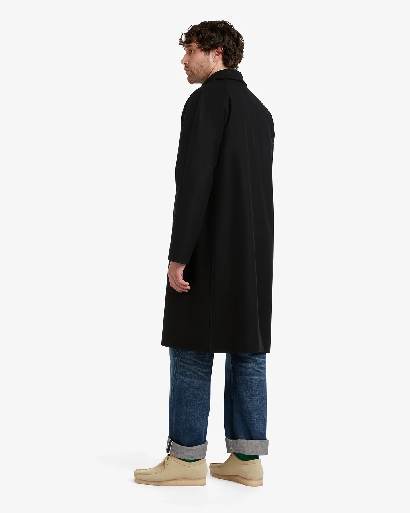 Men's Chesterfield Overcoat Black - Image 4
