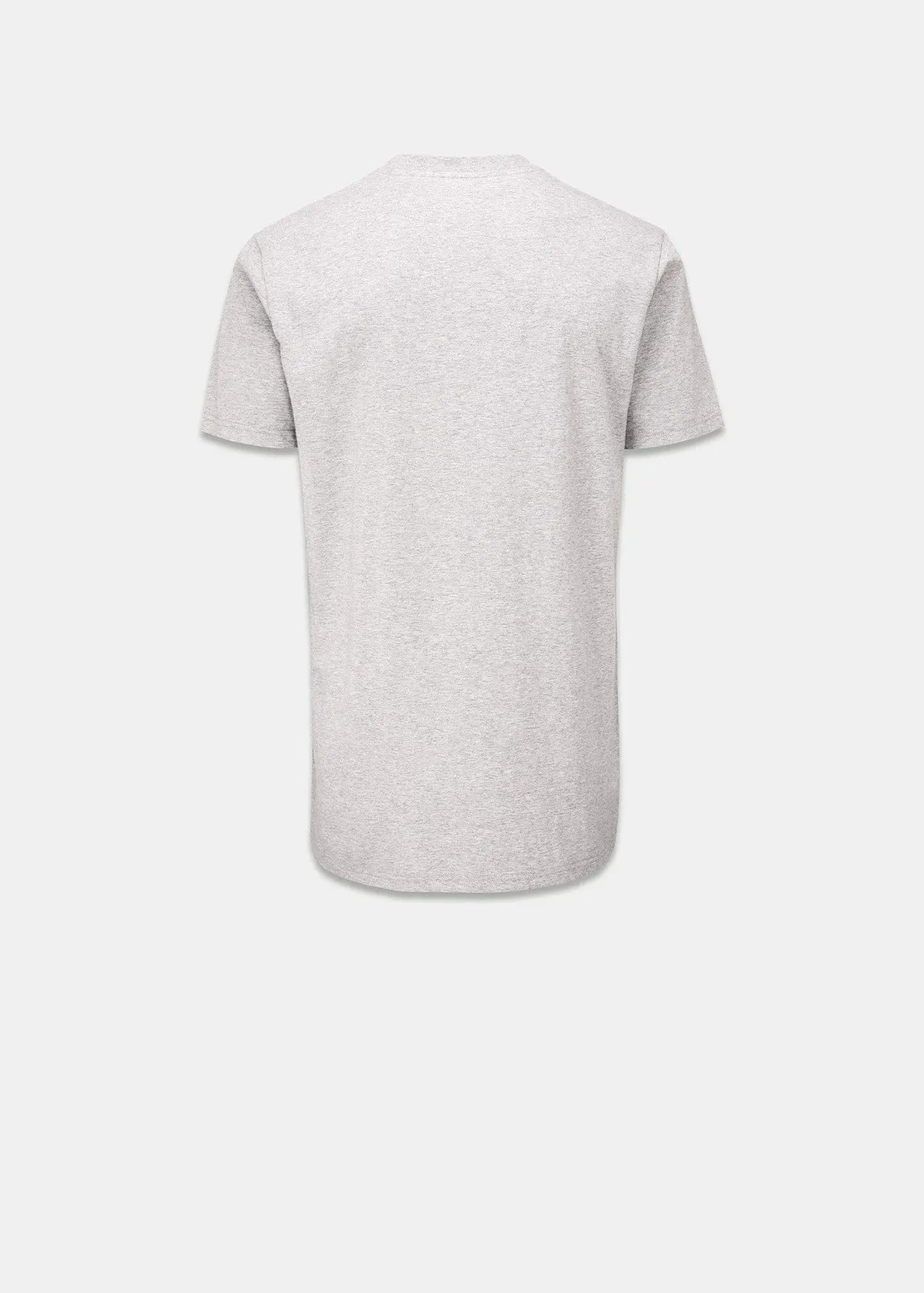 Men's Embroidered Organic Cotton T-Shirt Light Grey - Image 2