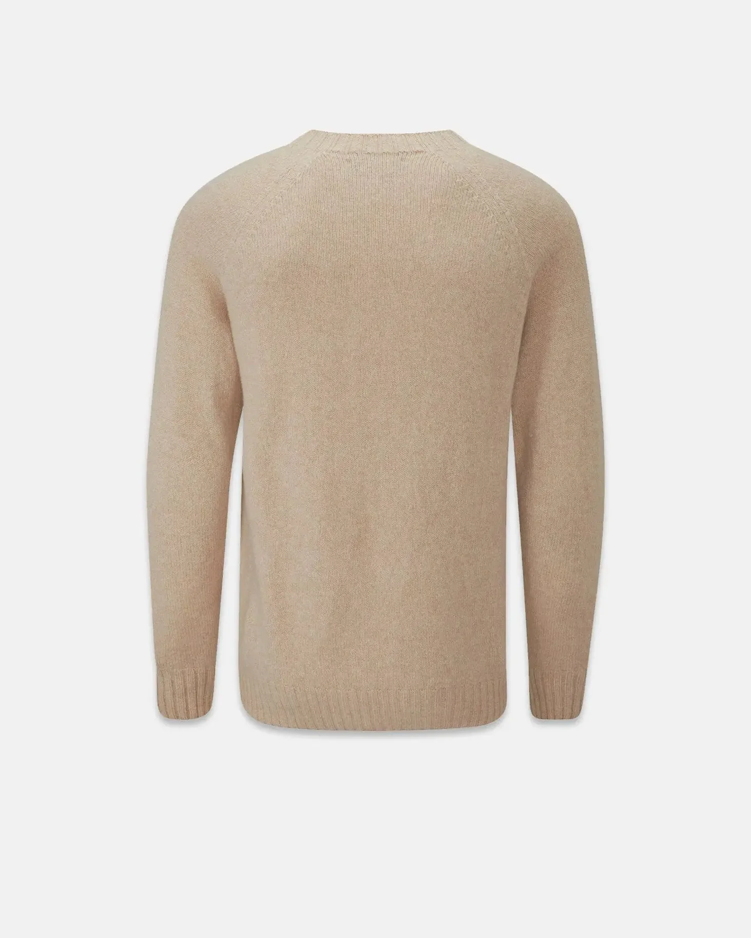 Men's Henley Lambswool Jumper Mushroom - Image 2