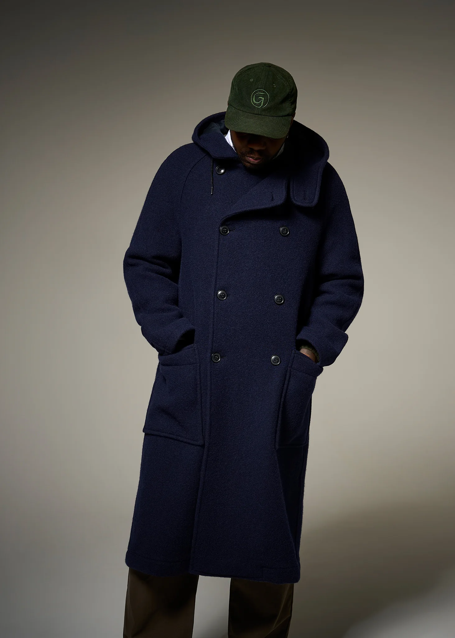 Men's Horatio Overcoat Navy - Image 4