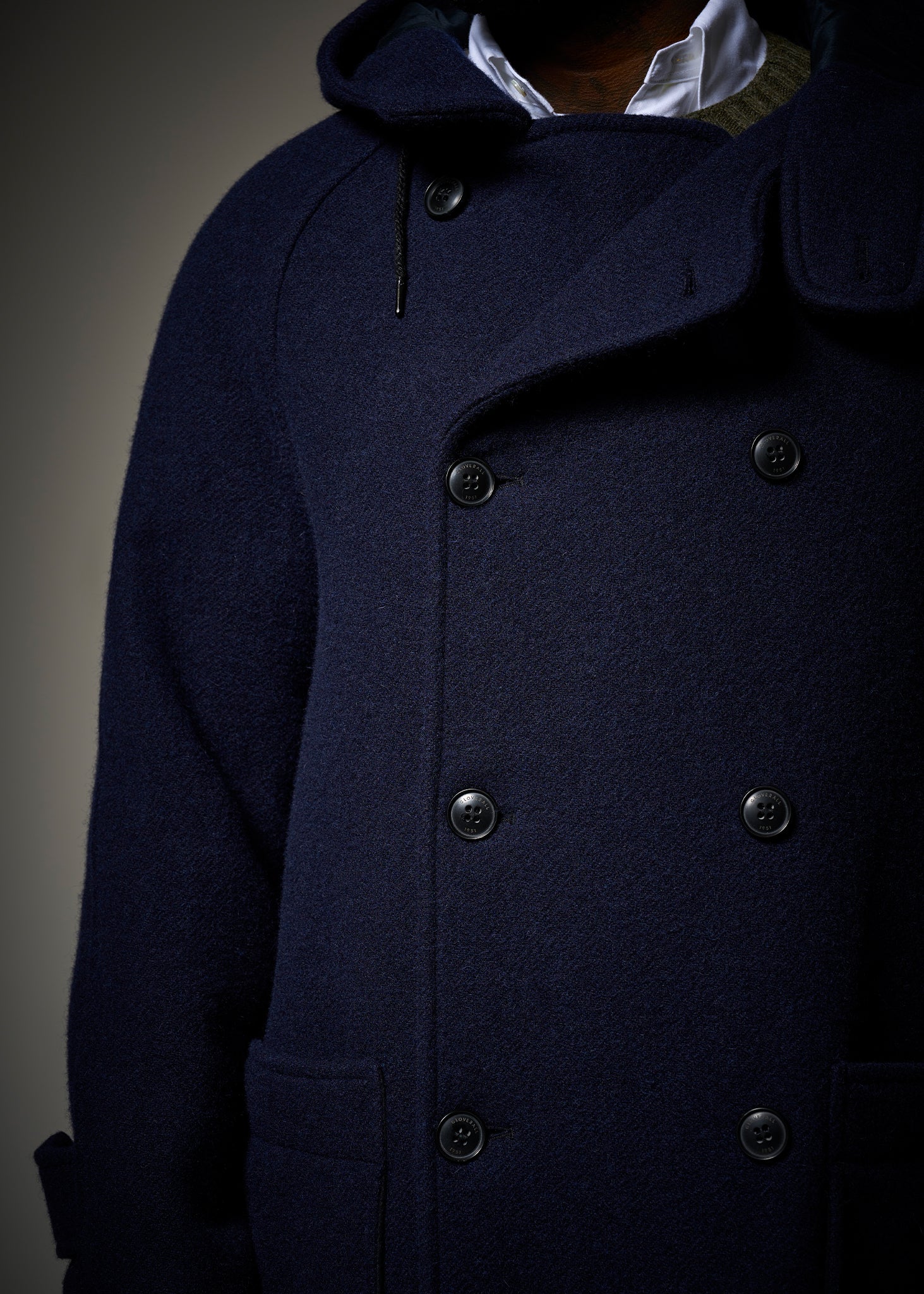 Men's Horatio Overcoat Navy - Image 6