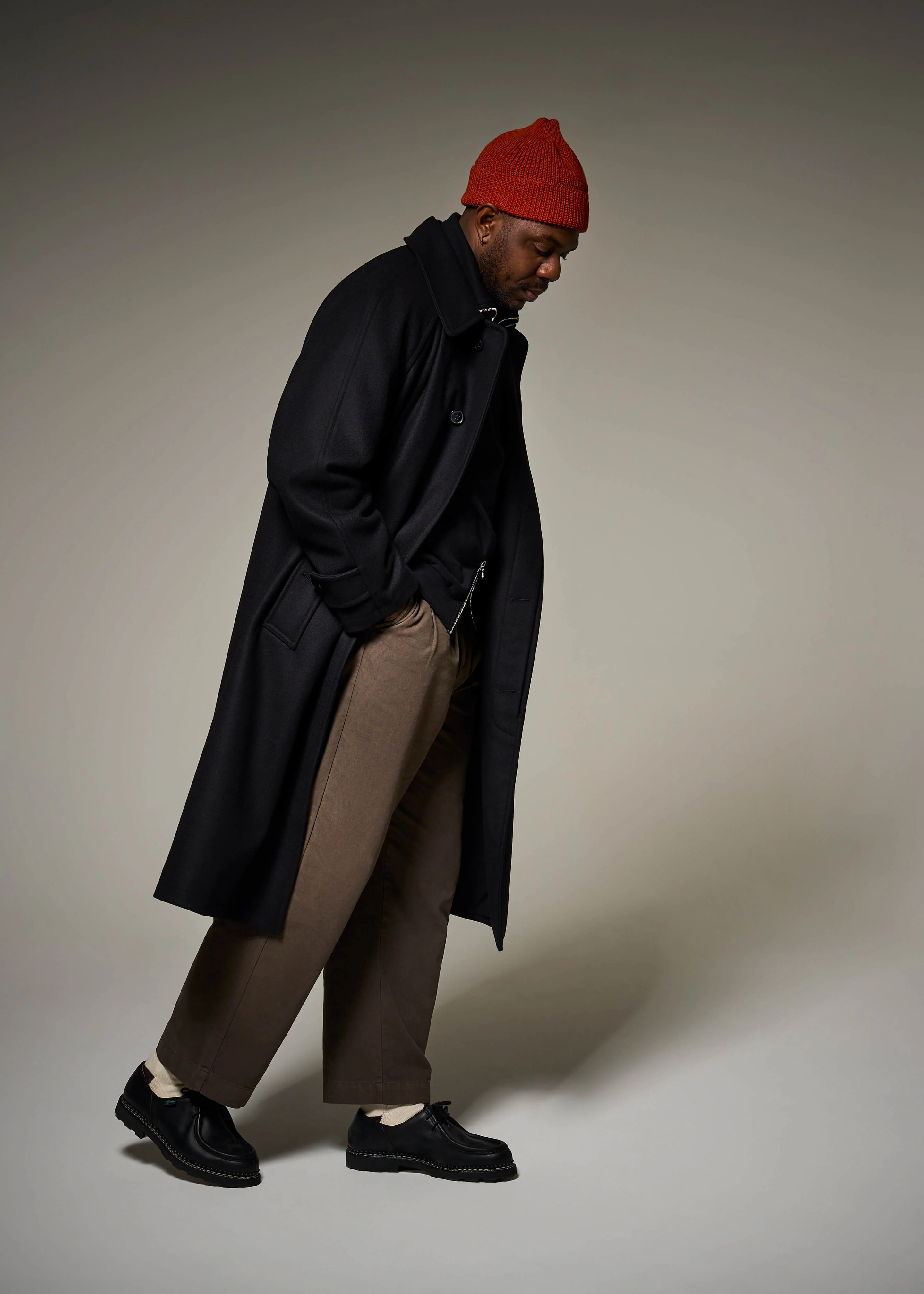 Men's Hynes Overcoat Black - Image 4