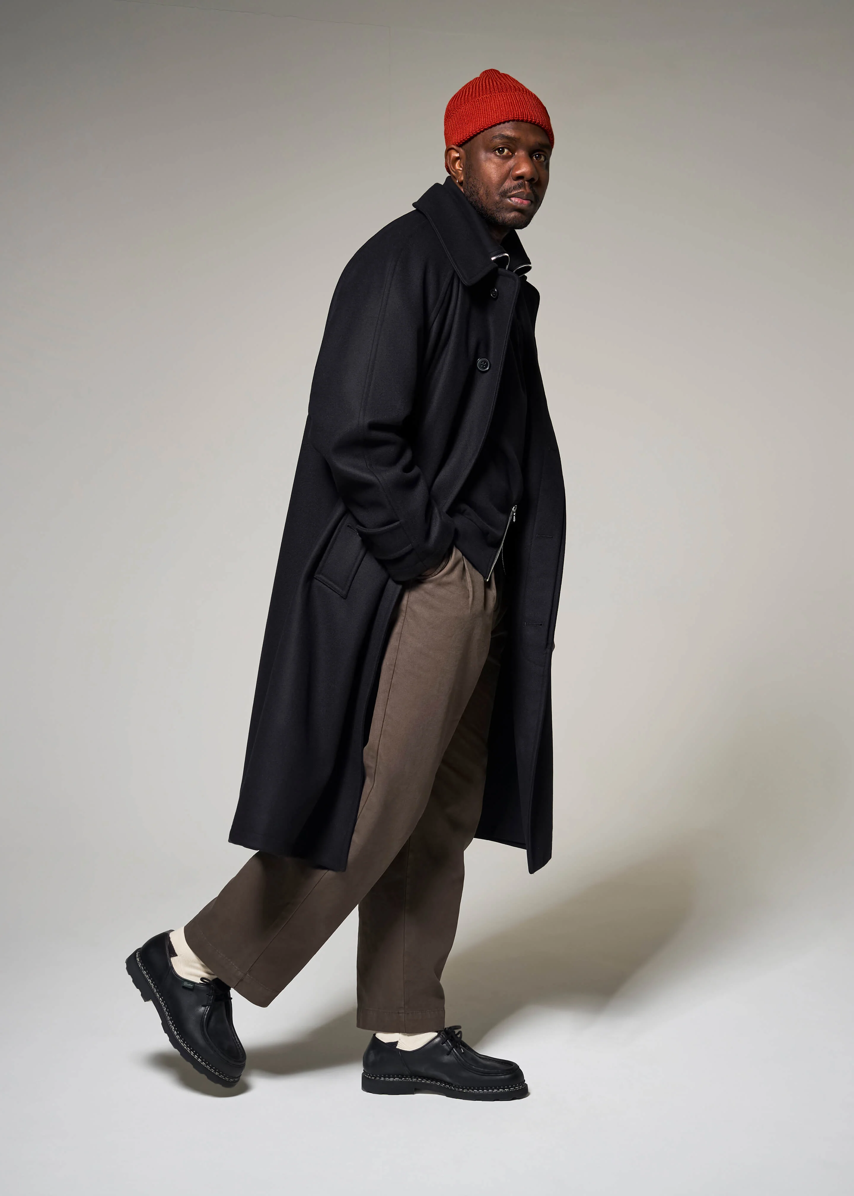 Men's Hynes Overcoat Black - Image 6