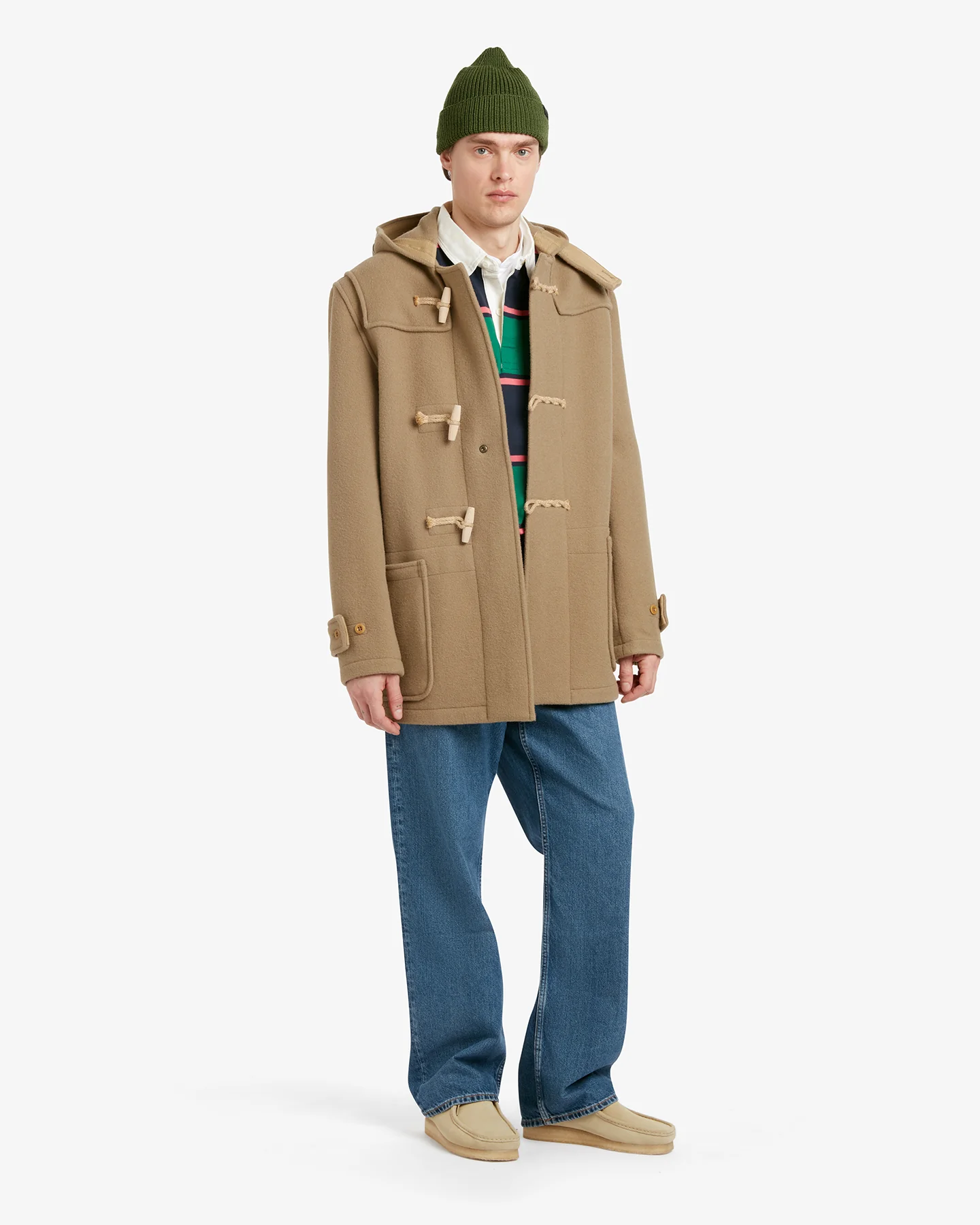 Men's Mid-Length Monty Duffle Coat Camel - Image 3