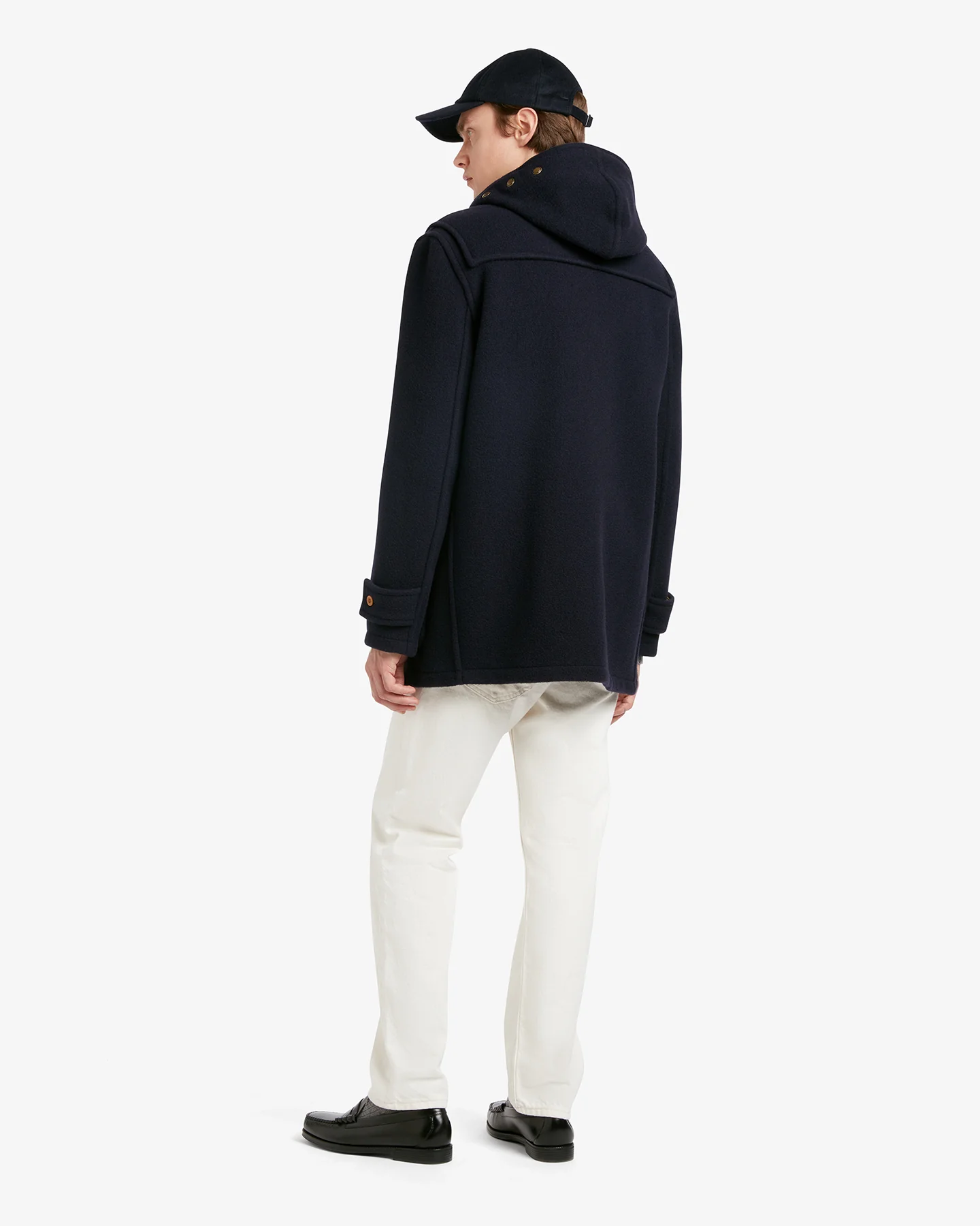 Men's Mid-Length Monty Duffle Coat Navy - Image 4