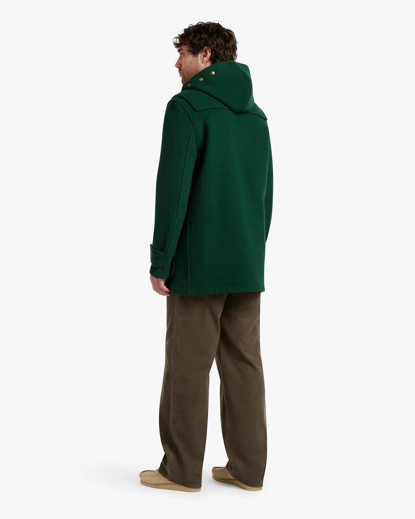 Men's Mid-Length Monty Duffle Coat Pine Green - Image 4