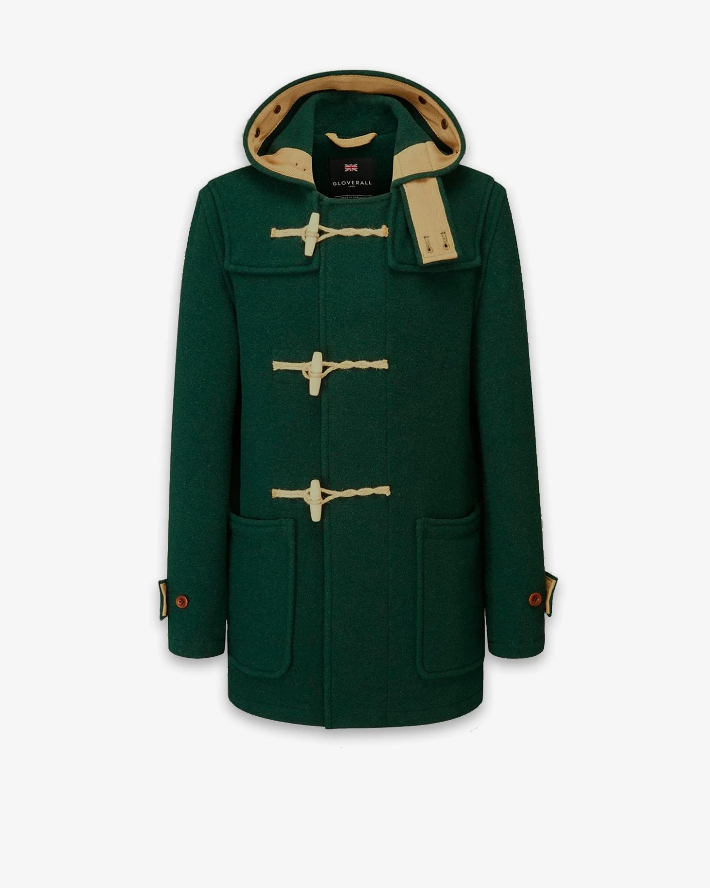 Men's Mid-Length Monty Duffle Coat Pine Green - Image 5