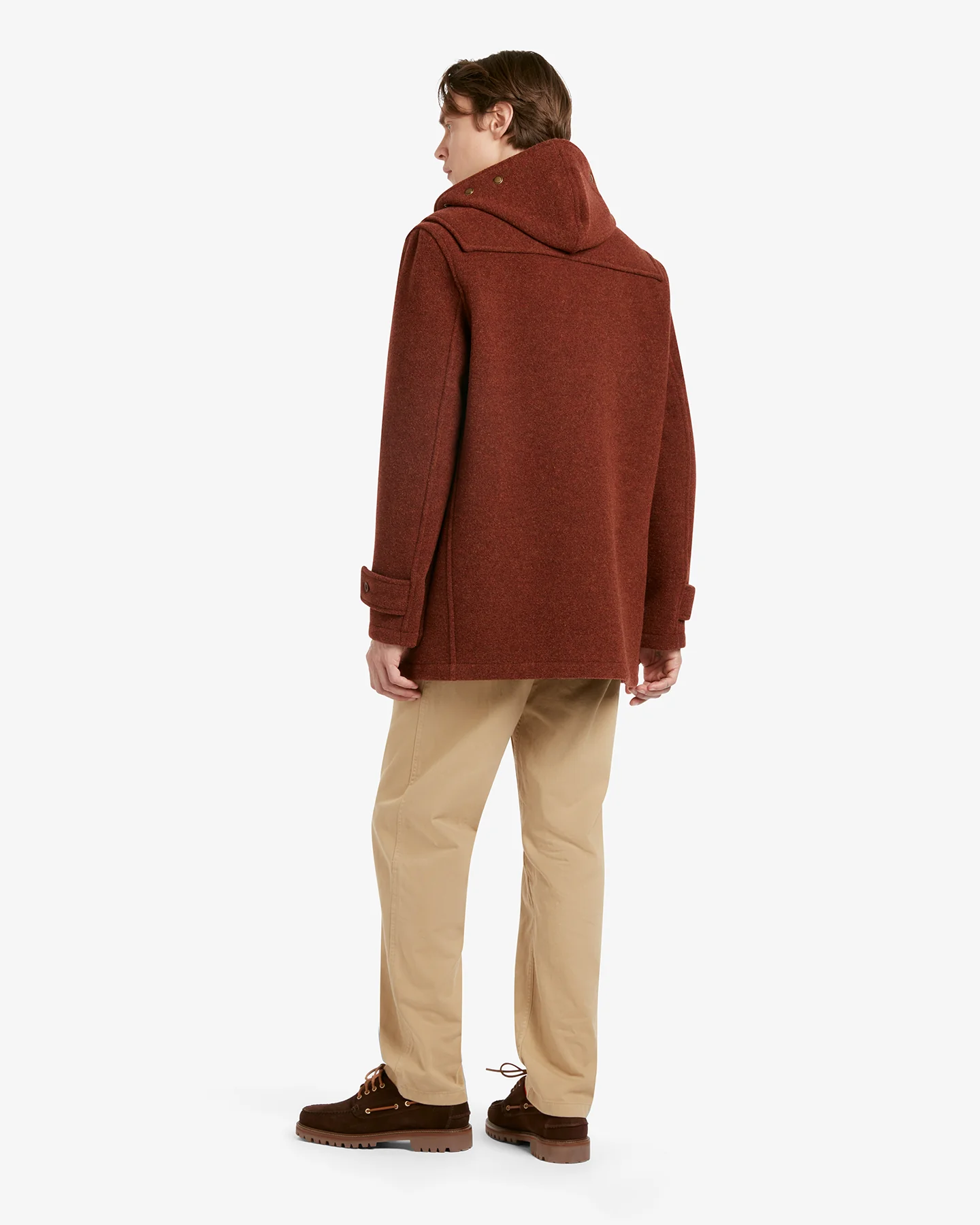 Men's Mid-Length Monty Duffle Coat Rust - Image 4