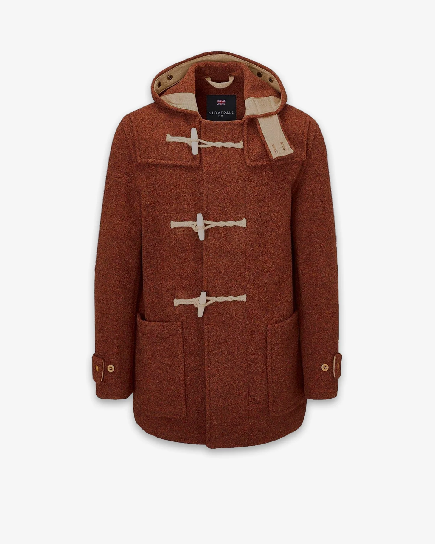 Men's Mid-Length Monty Duffle Coat Rust - Image 5