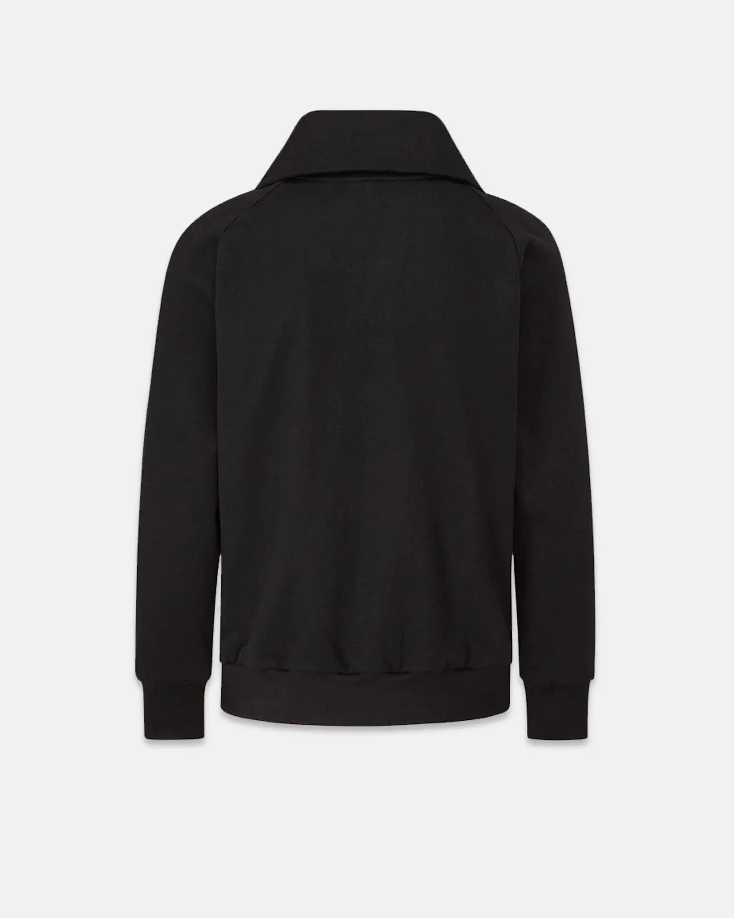 Men's Military Zip Sweatshirt Black - Image 2