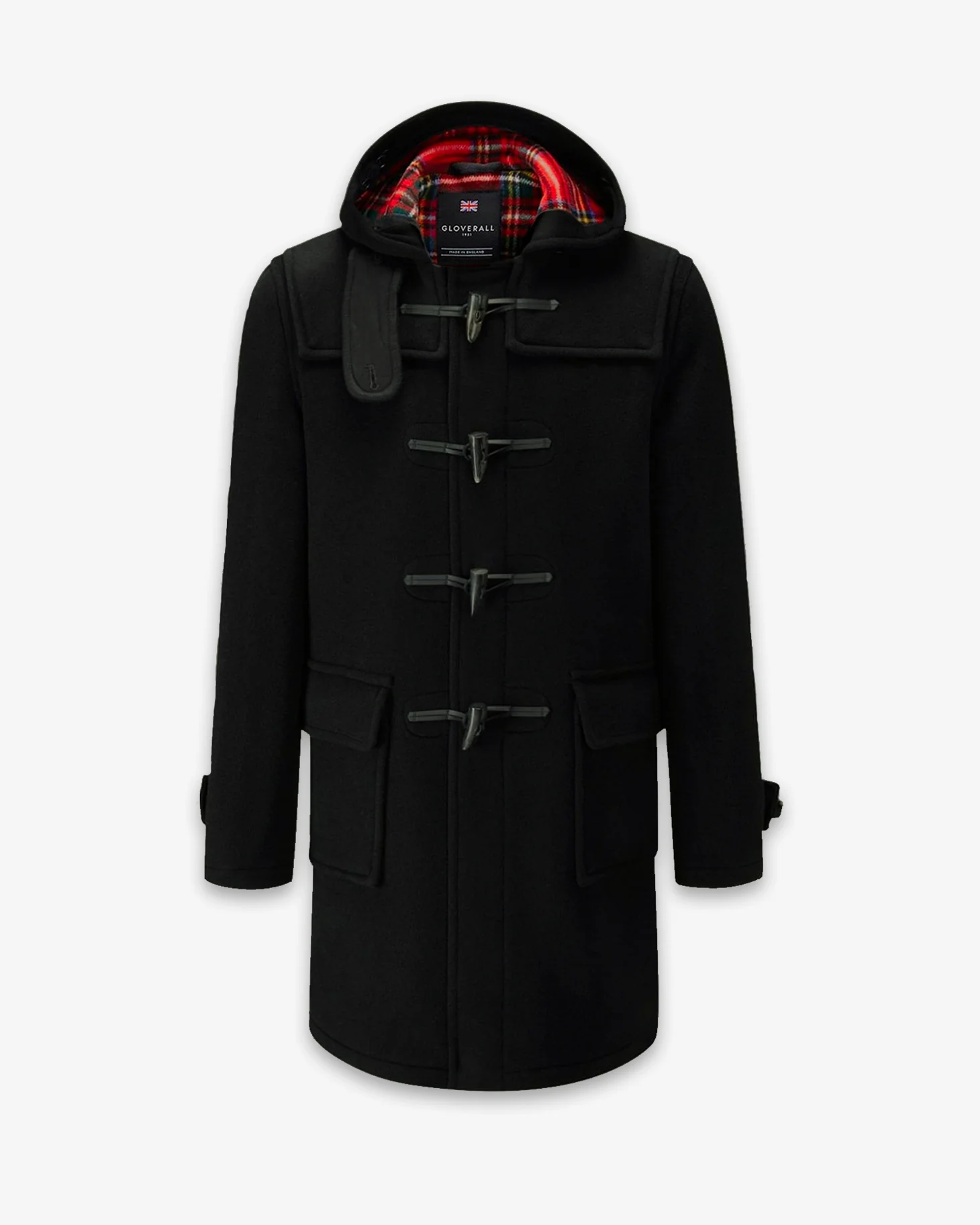 Men's Morris Duffle Coat Black Royal Stewart - Image 5