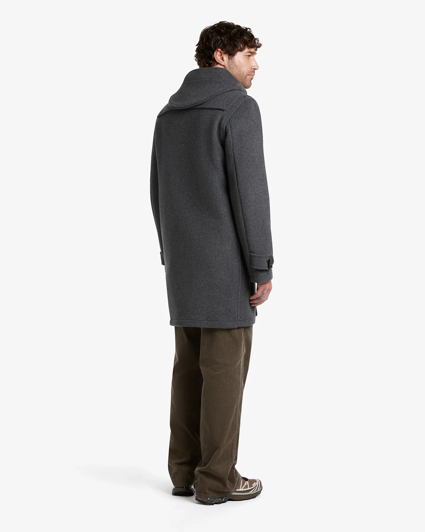 Men's Morris Duffle Coat Grey Black Watch - Image 4