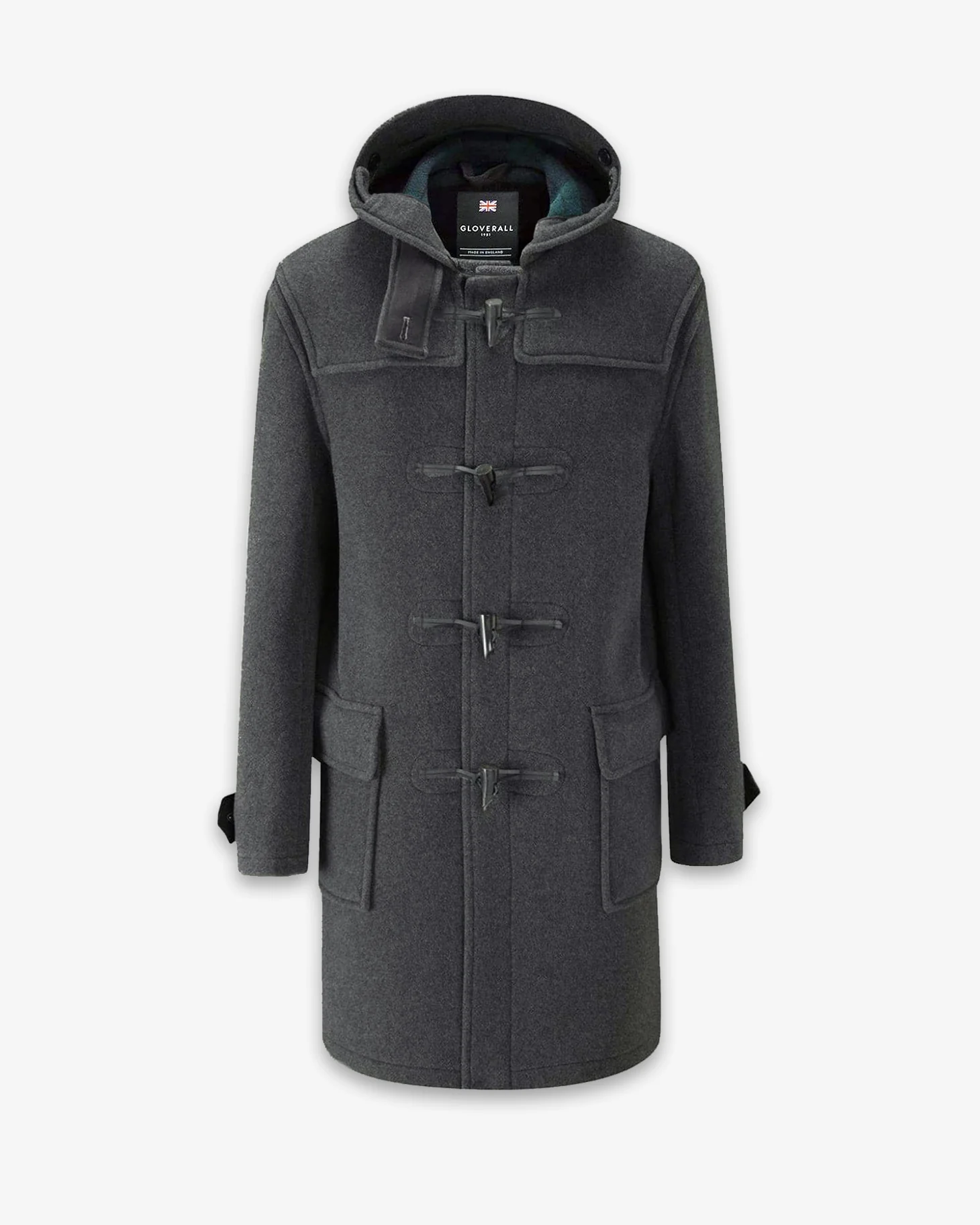 Men's Morris Duffle Coat Grey Black Watch - Image 5