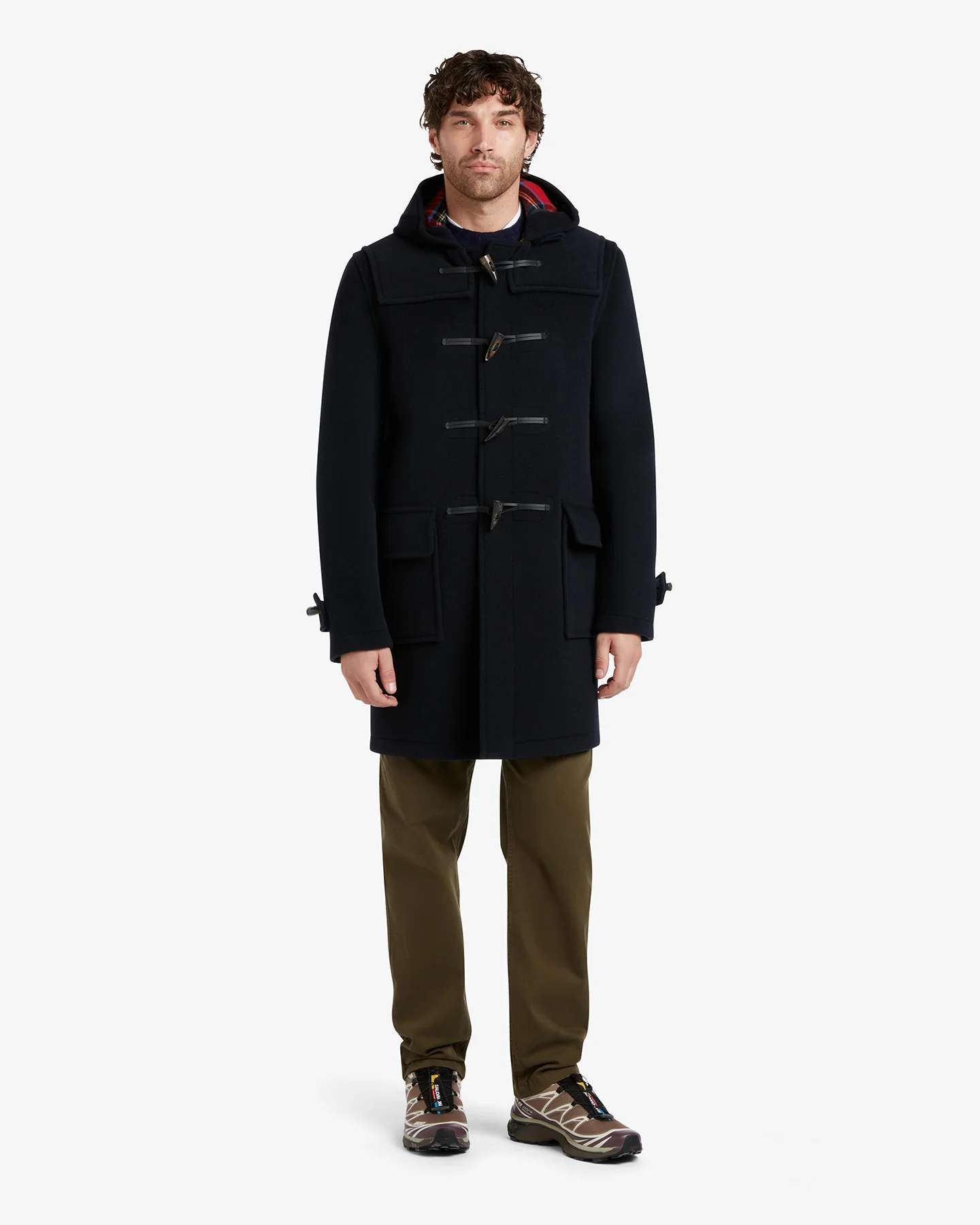 Men's Morris Duffle Coat Navy Royal Stewart