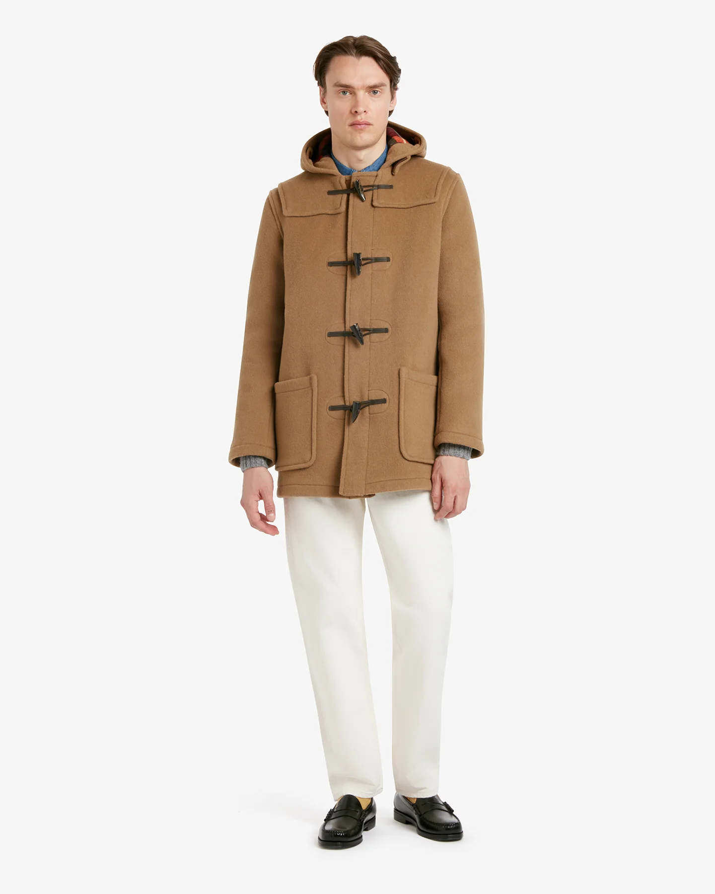 Men's Morris Mid-Length Duffle Coat Camel Buchanan