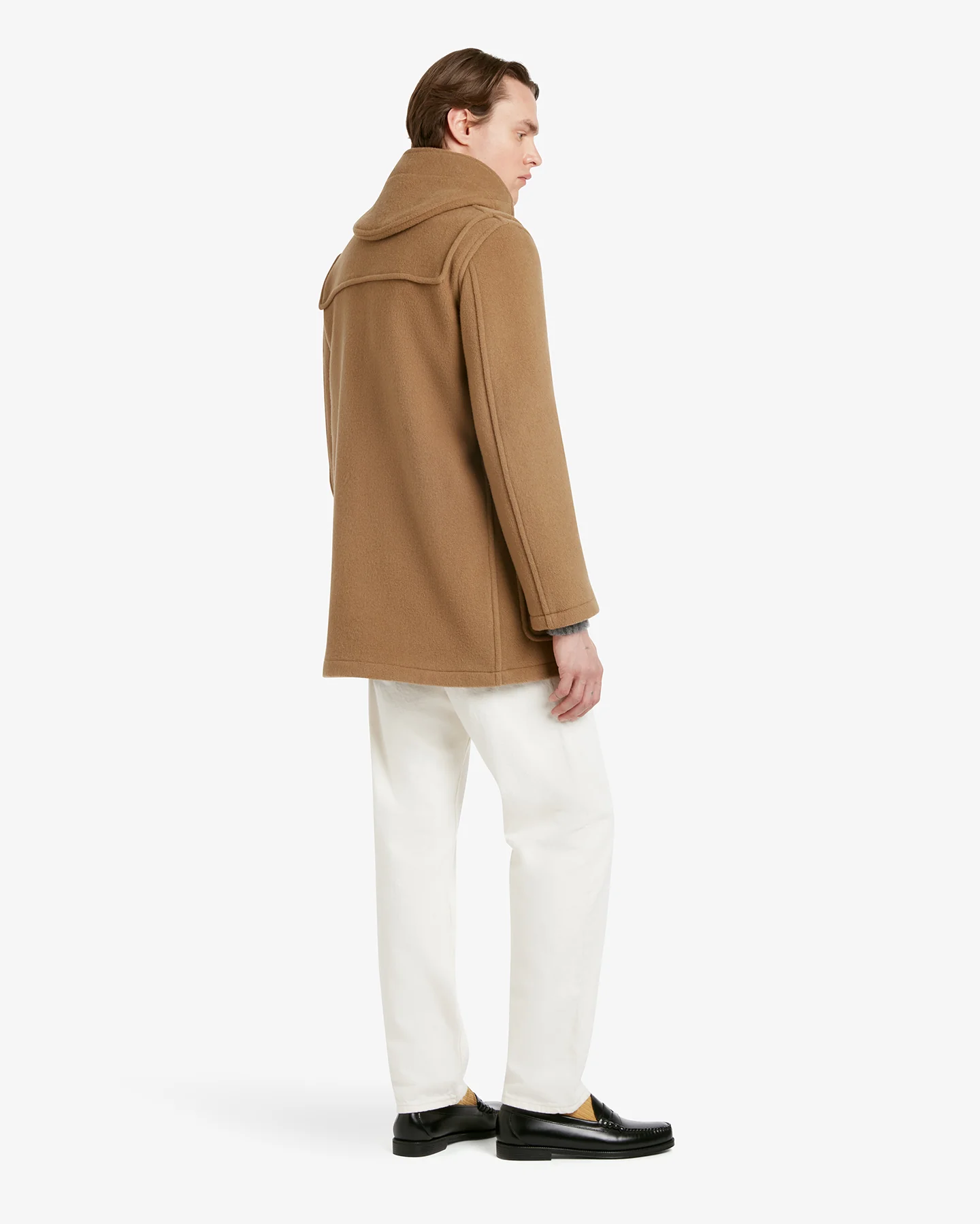 Men's Morris Mid-Length Duffle Coat Camel Buchanan - Image 4