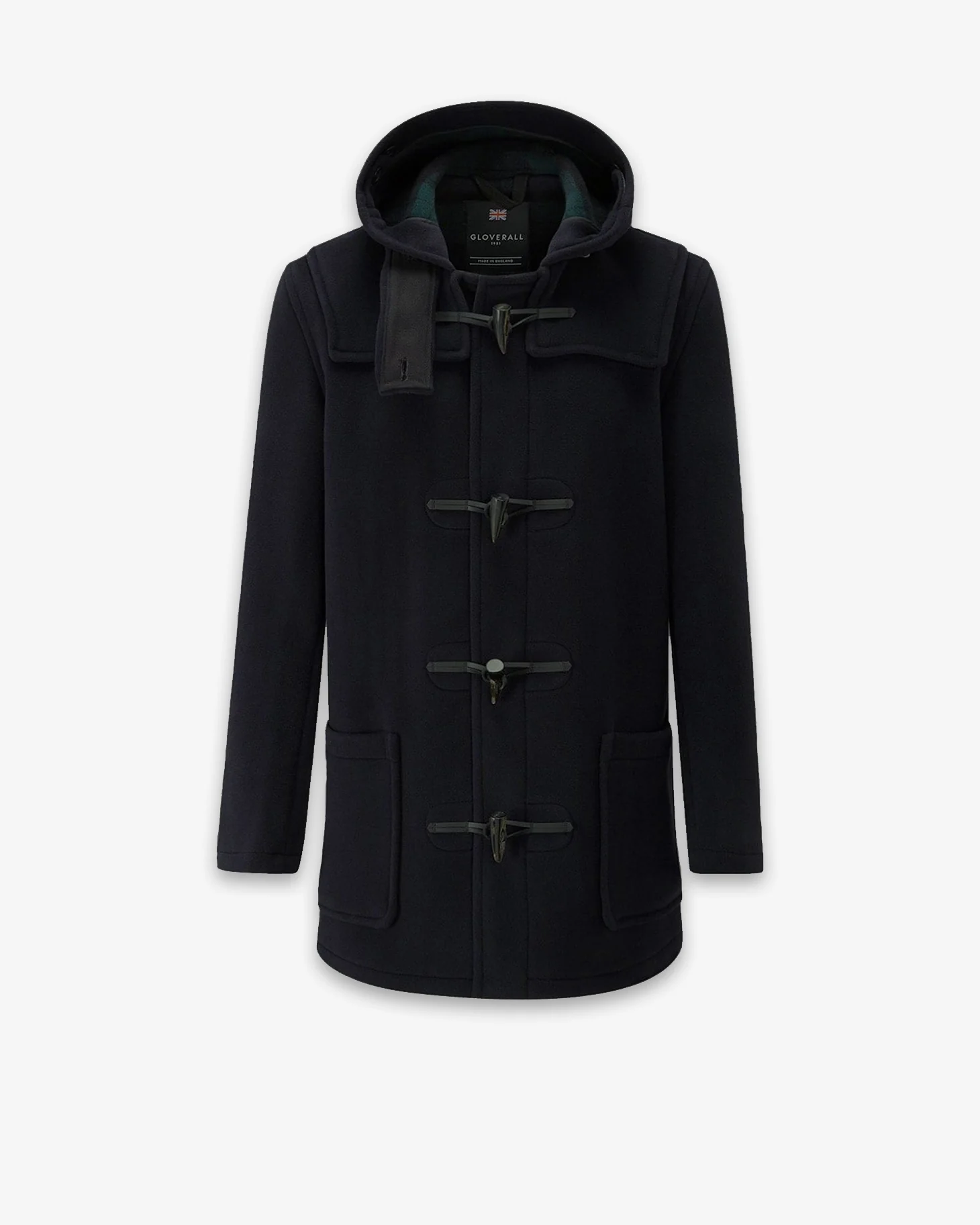 Men's Morris Mid-Length Duffle Coat Navy Black Watch - Image 5