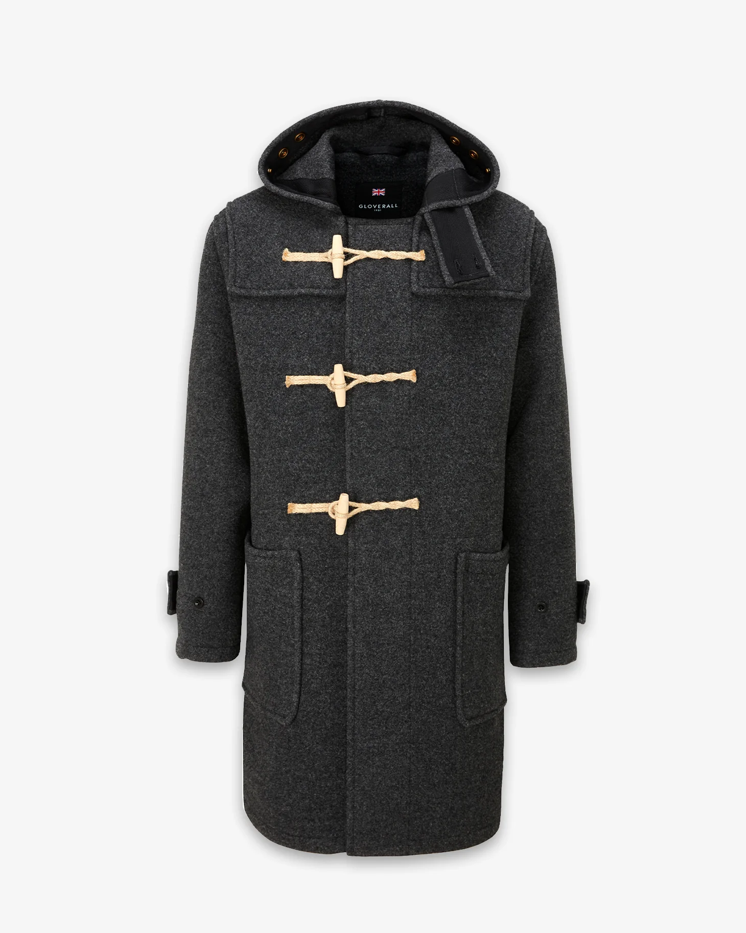 Men's Original Monty Duffle Coat Charcoal - Image 5