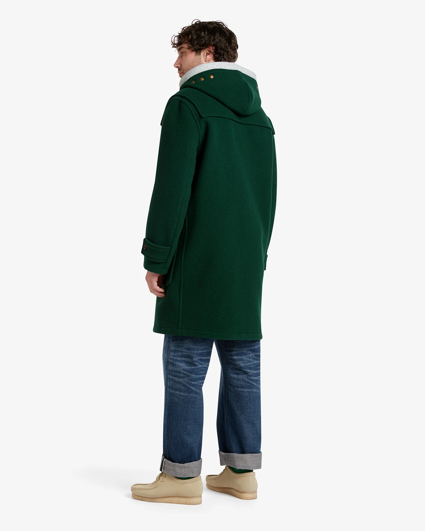 Men's Original Monty Duffle Coat Pine Green - Image 4