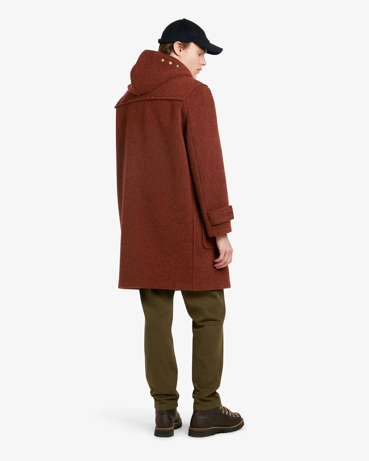 Men's Original Monty Duffle Coat Rust - Image 4
