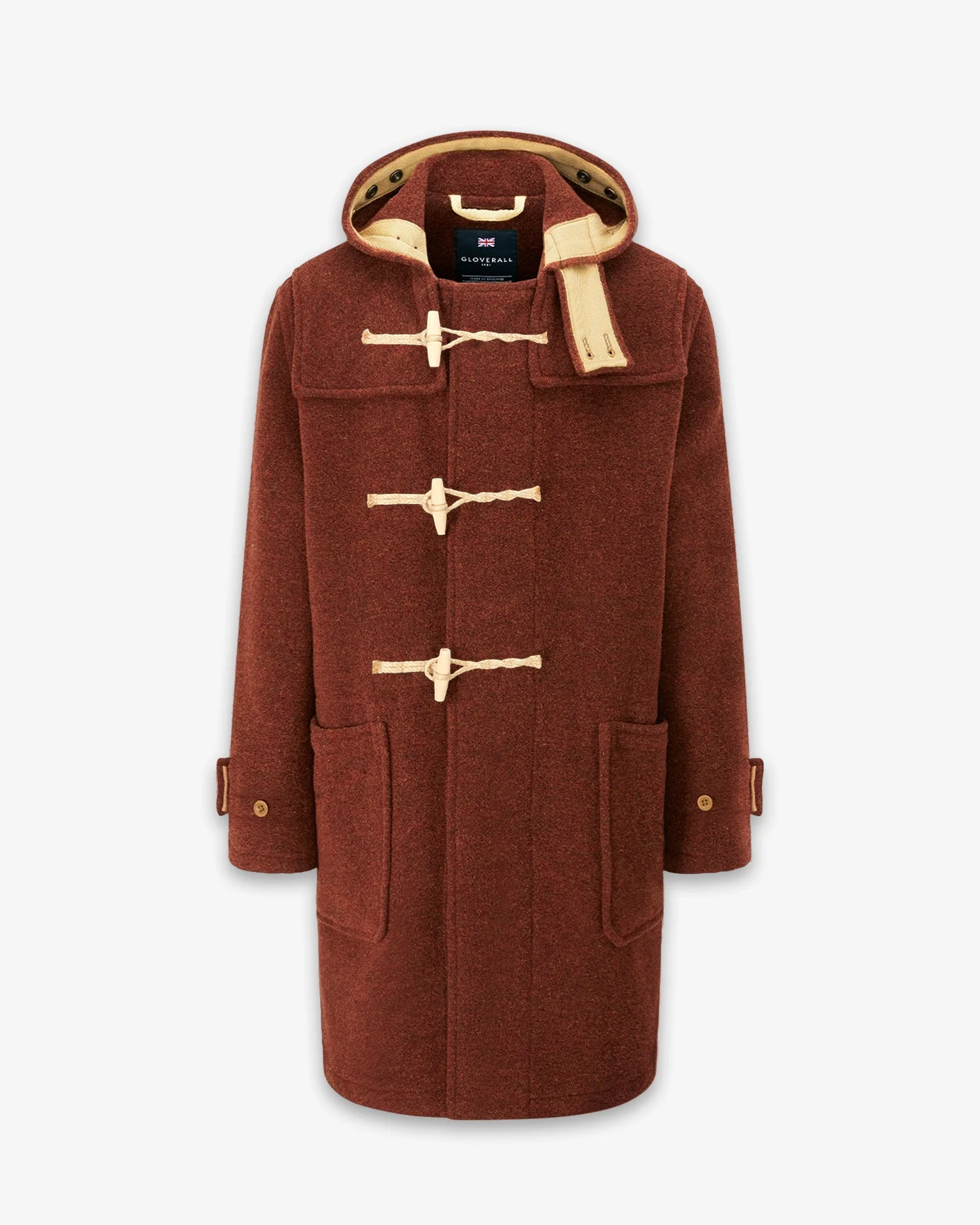 Men's Original Monty Duffle Coat Rust - Image 5