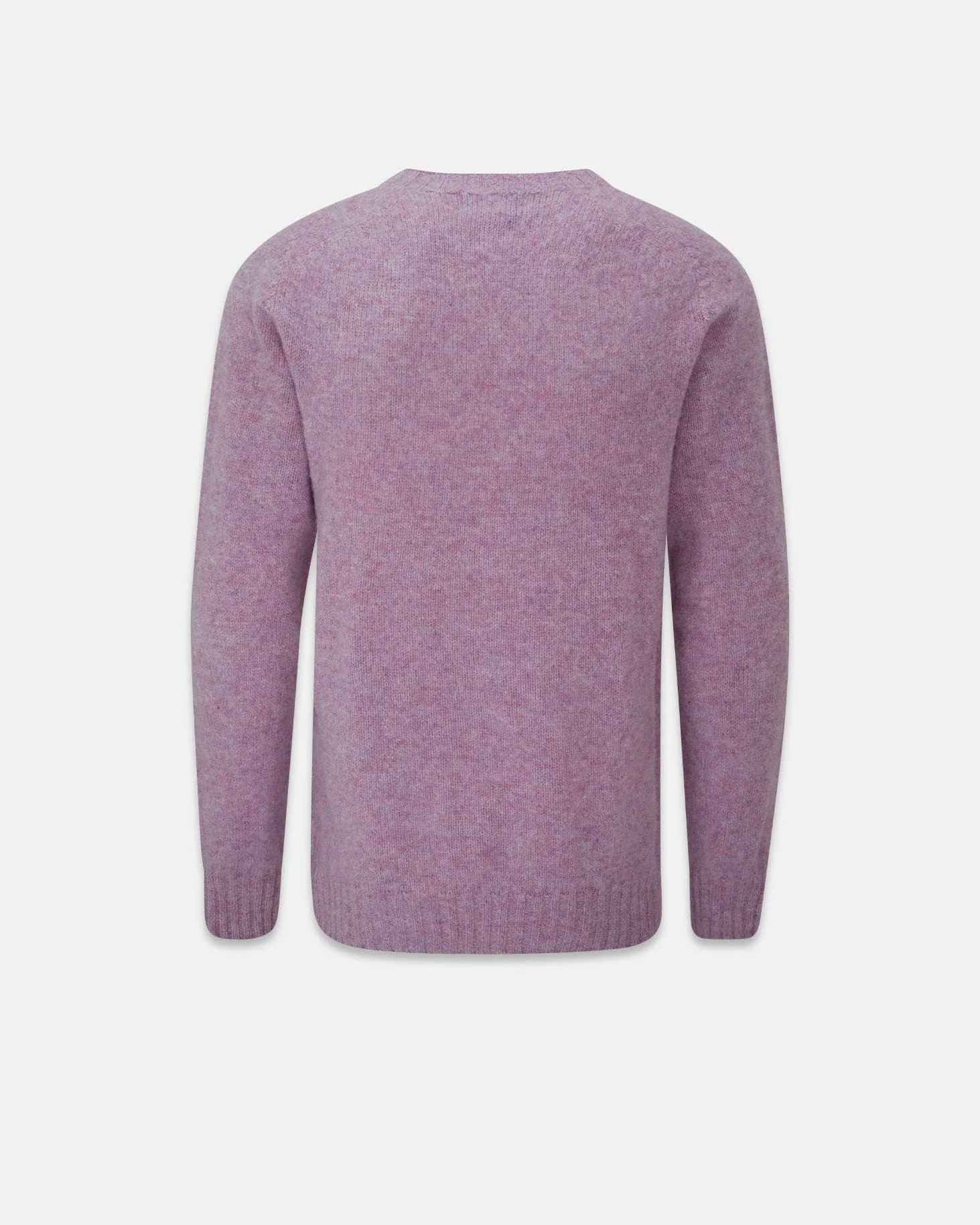 Men's Oxford Brushed Lambswool Jumper Purple - Image 4