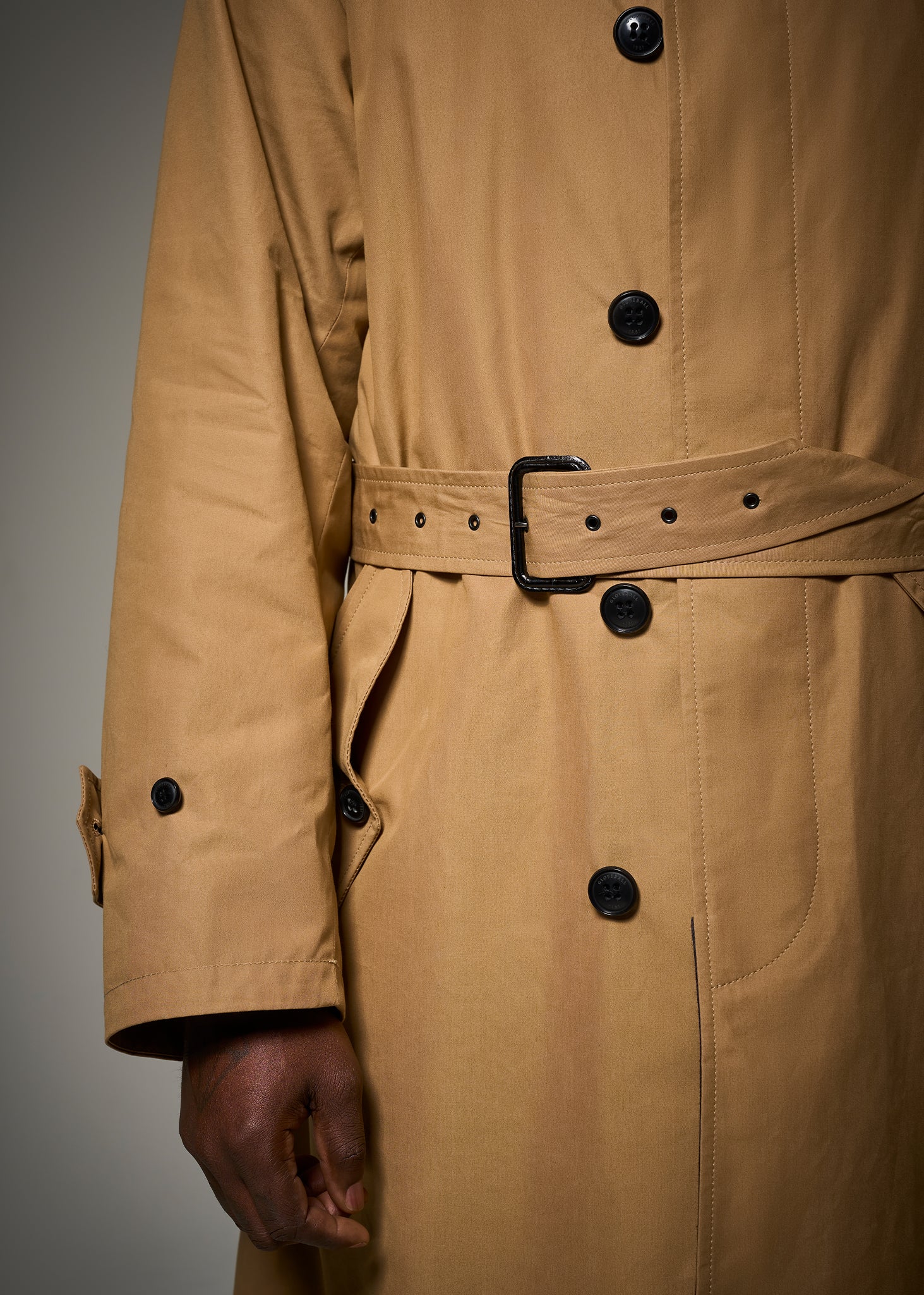 Men's Palmer Rain Mac Caramel - Image 5