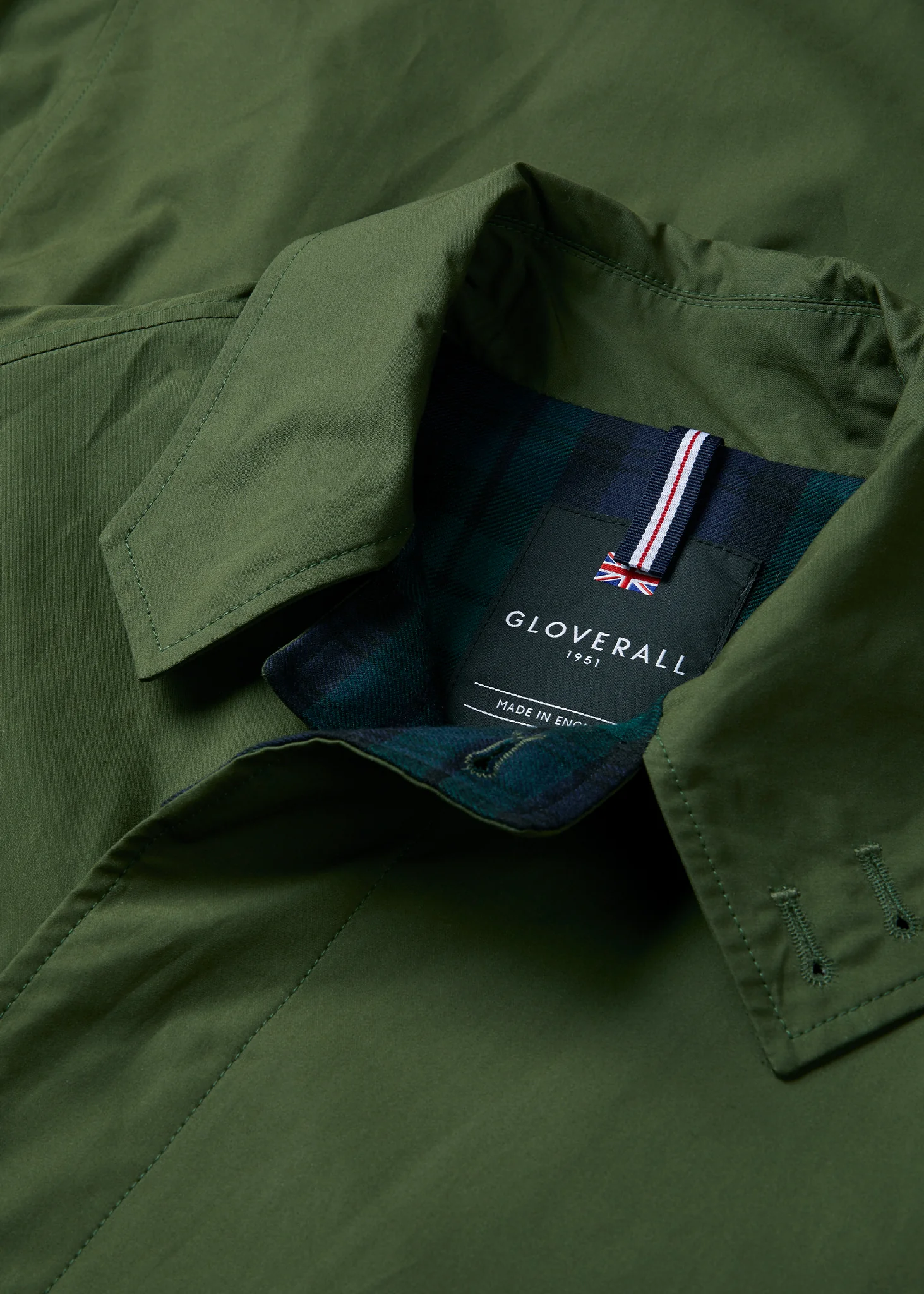 Men's Palmer Rain Mac Olive Green - Image 3