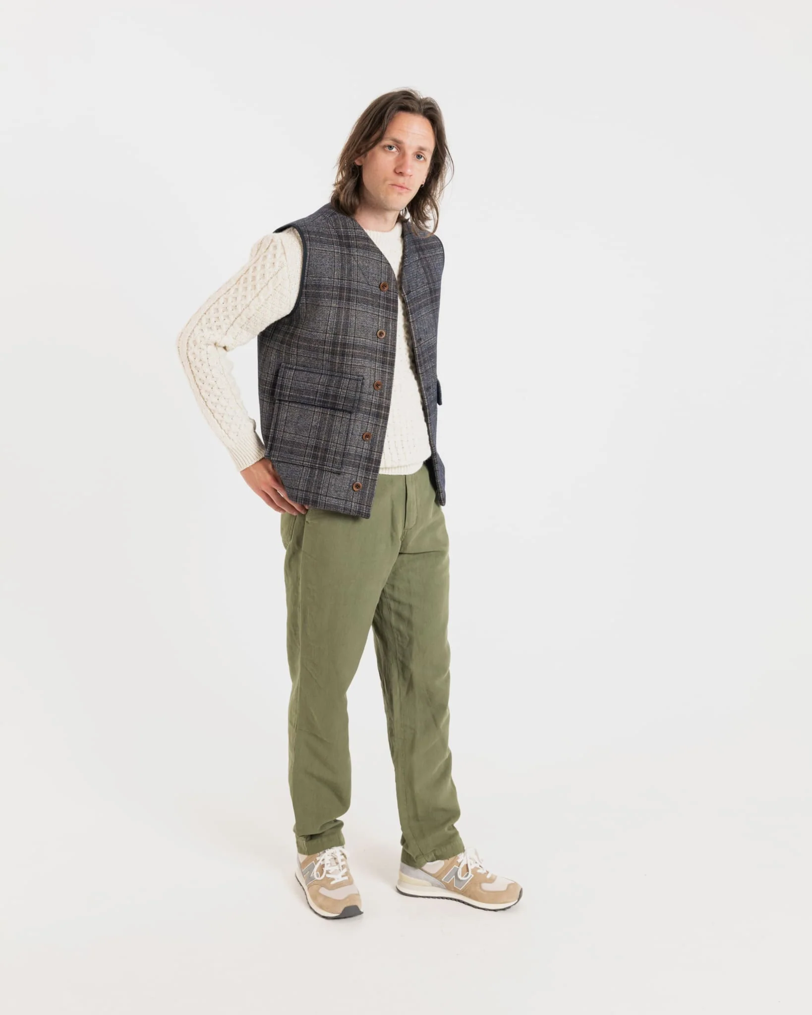 Men's Roger Gilet Check - Image 6