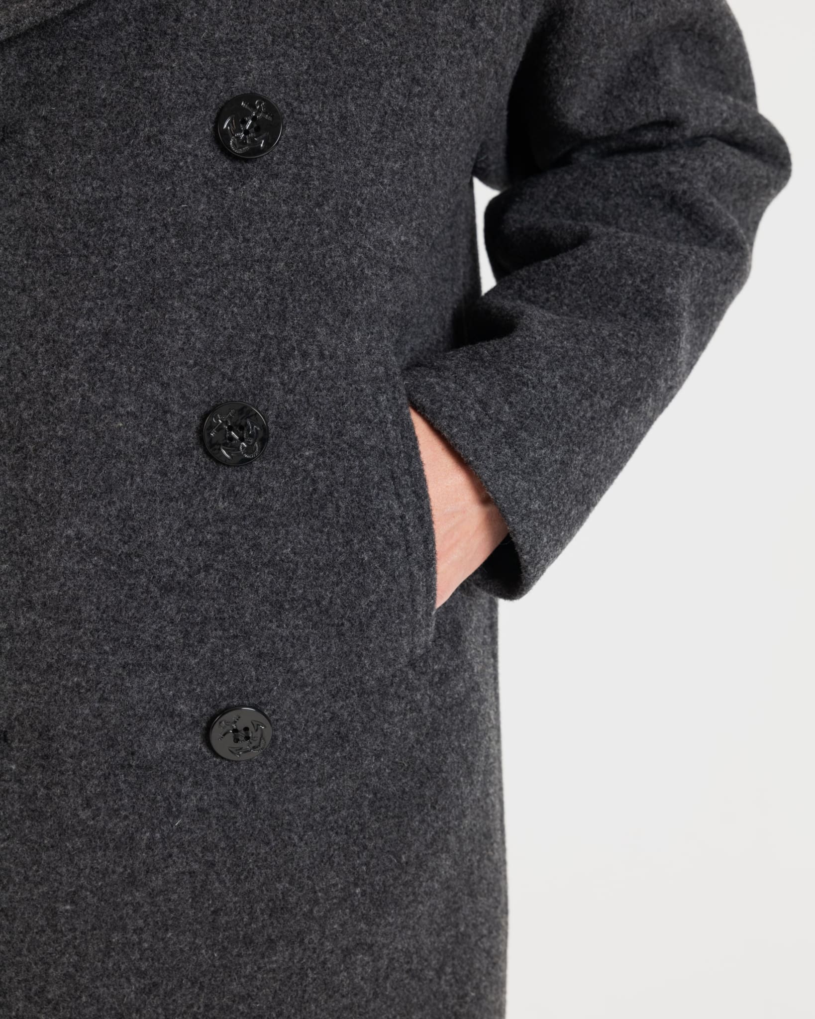 Men's Shackleton Peacoat Charcoal - Image 3