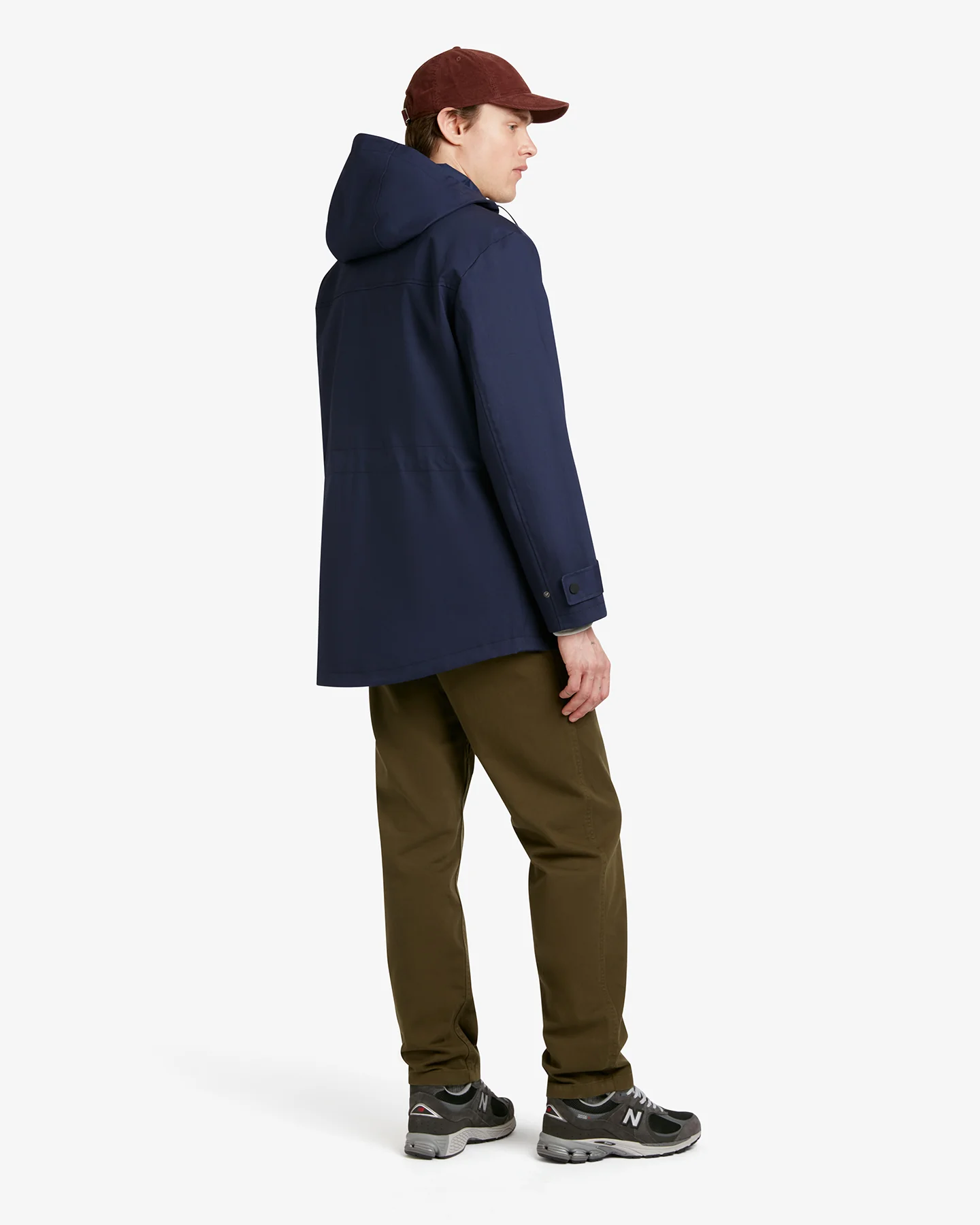 Men's Sharpe Technical Hooded Parka Navy - Image 4