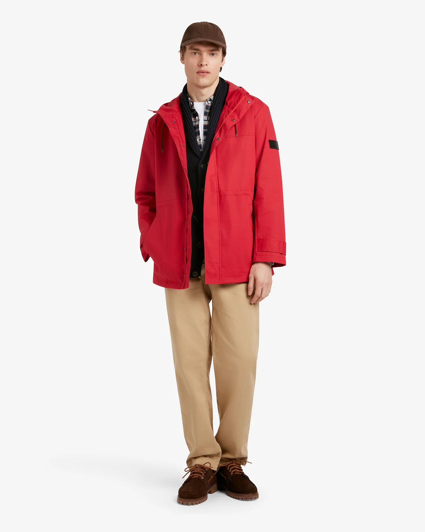 Men's Sharpe Technical Hooded Parka Red - Image 2