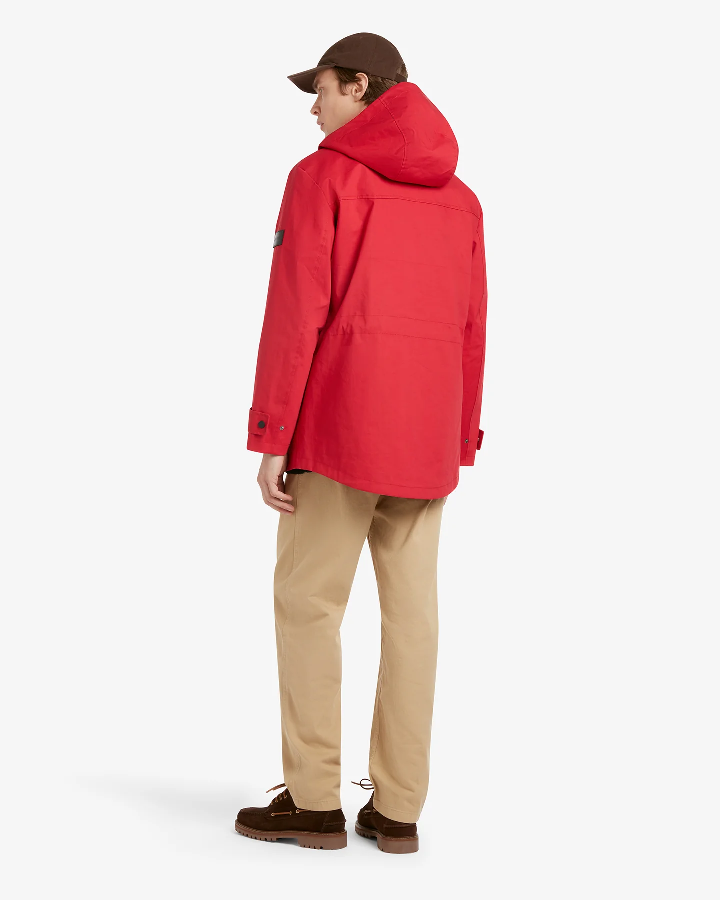 Men's Sharpe Technical Hooded Parka Red - Image 4