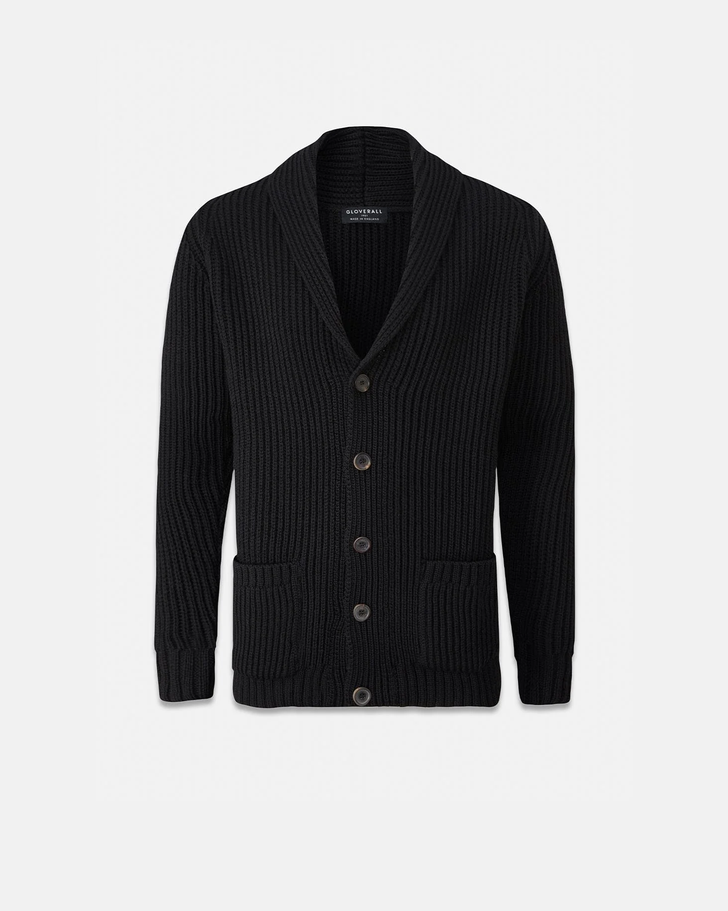 Men's Shawl Collar Cardigan Black