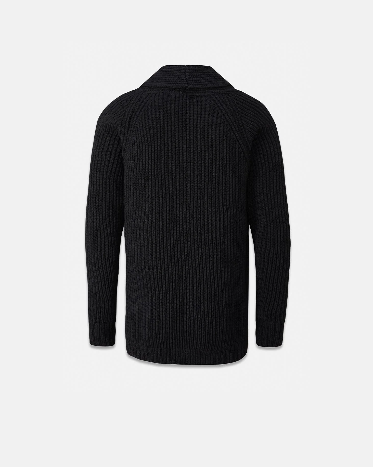 Men's Shawl Collar Cardigan Black - Image 2