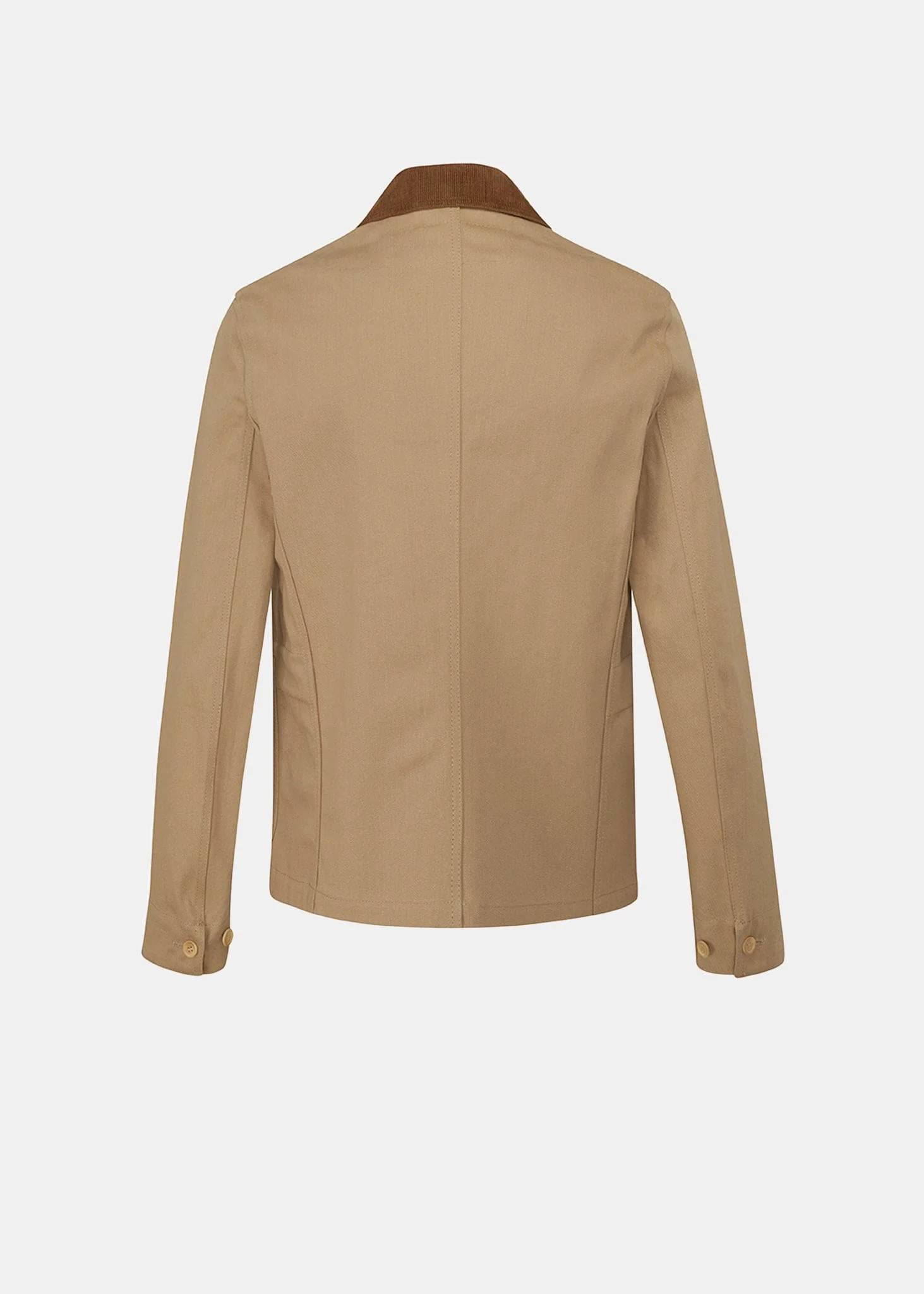Men's Short Denim Duffle Jacket Camel - Image 2