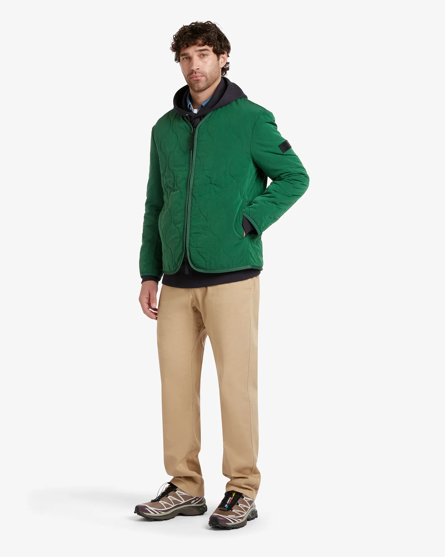 Men's Silas Dufflewool Liner Jacket Racing Green - Image 3