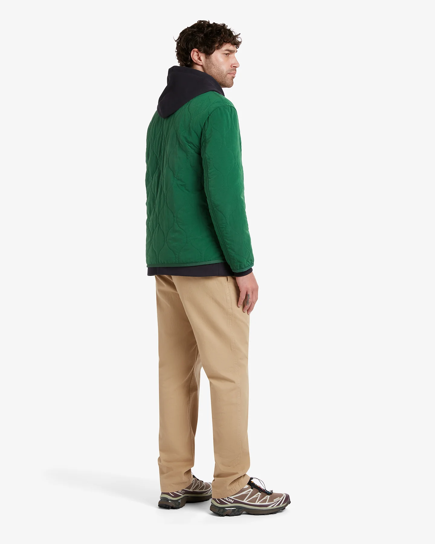 Men's Silas Dufflewool Liner Jacket Racing Green - Image 4