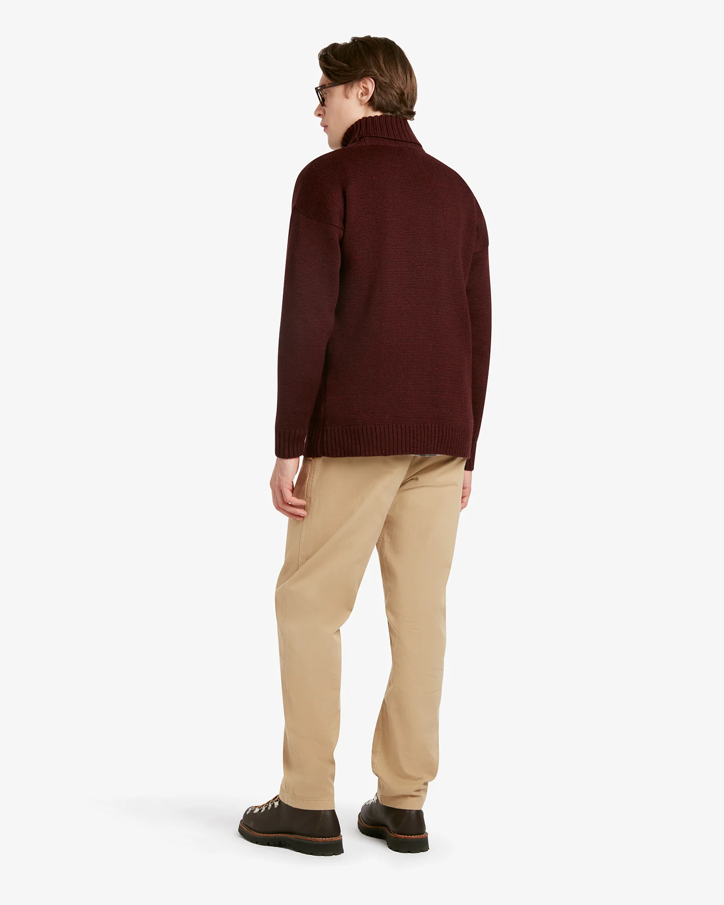 Men's Submariner Jumper Burgundy - Image 3