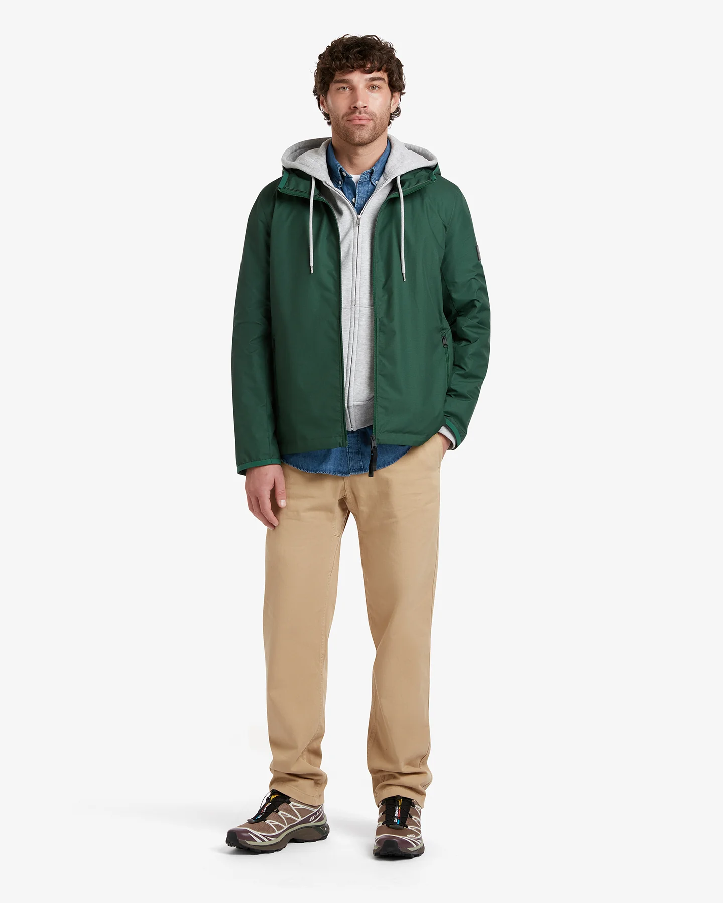 Men's Wainwright Packable Jacket Racing Green - Image 2