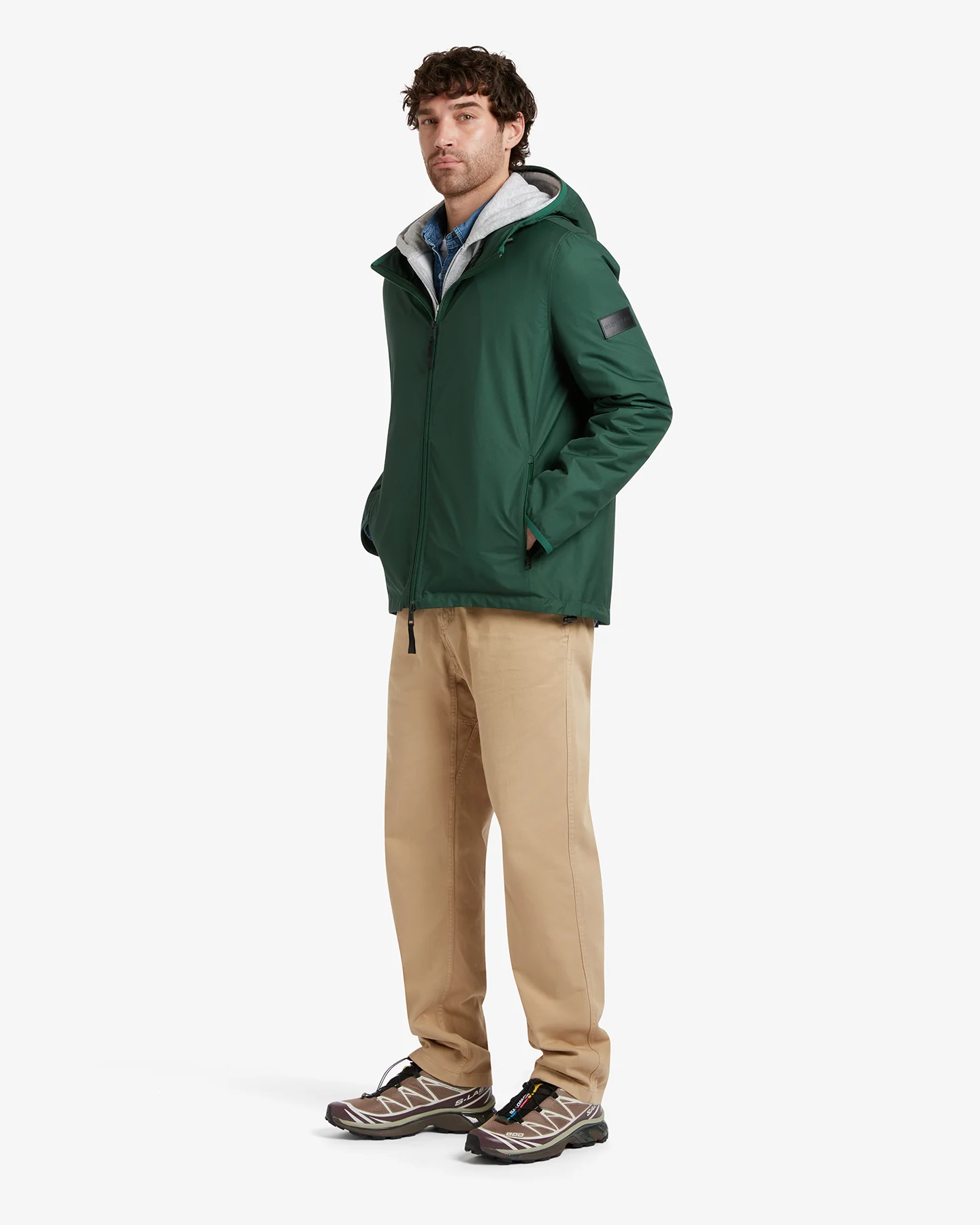 Men's Wainwright Packable Jacket Racing Green - Image 3